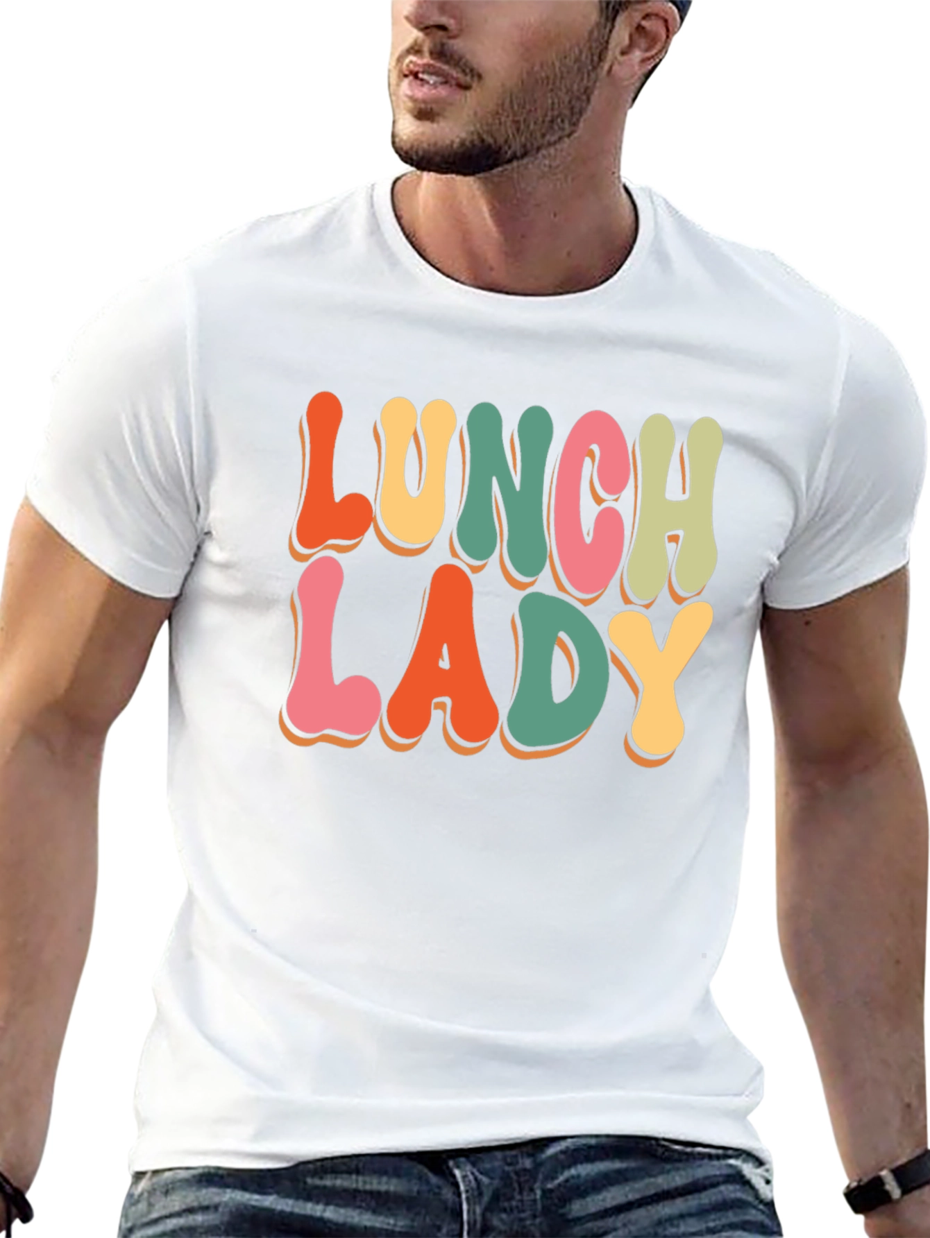 Black Lunch Lady Retro T-Shirt view 13