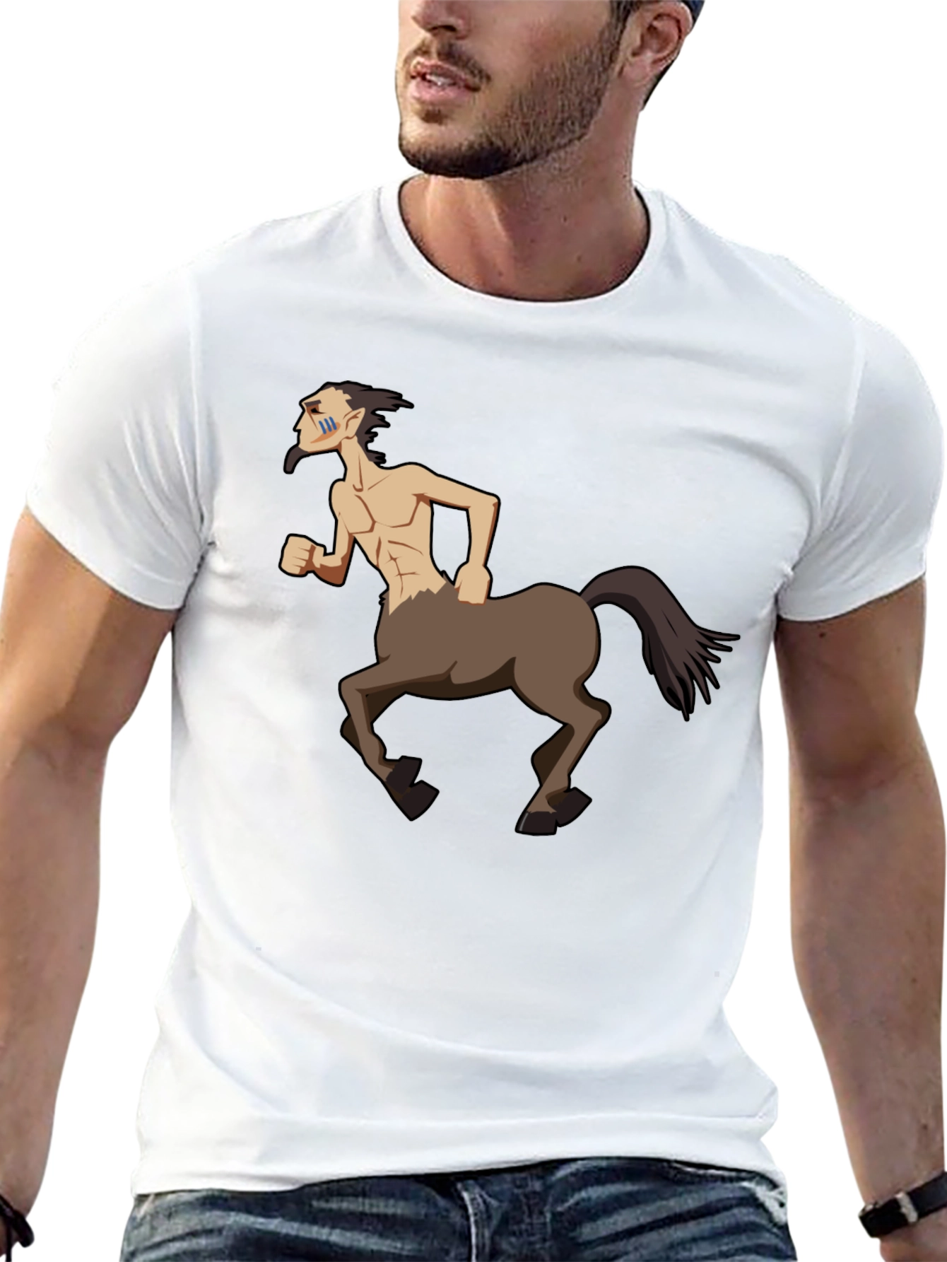 Black Centaur Graphic Tee - Mythical Creature Shirt view 13