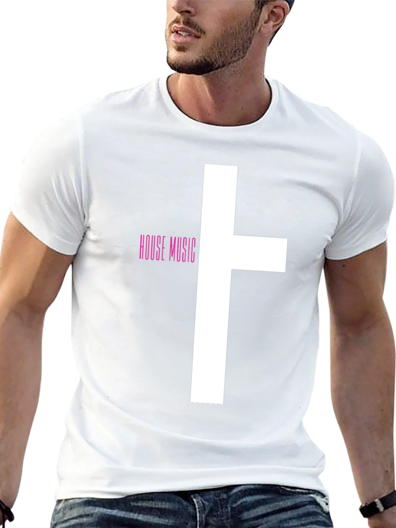 Black House Music T-Shirt - Trendy Clubbing Tee view 13