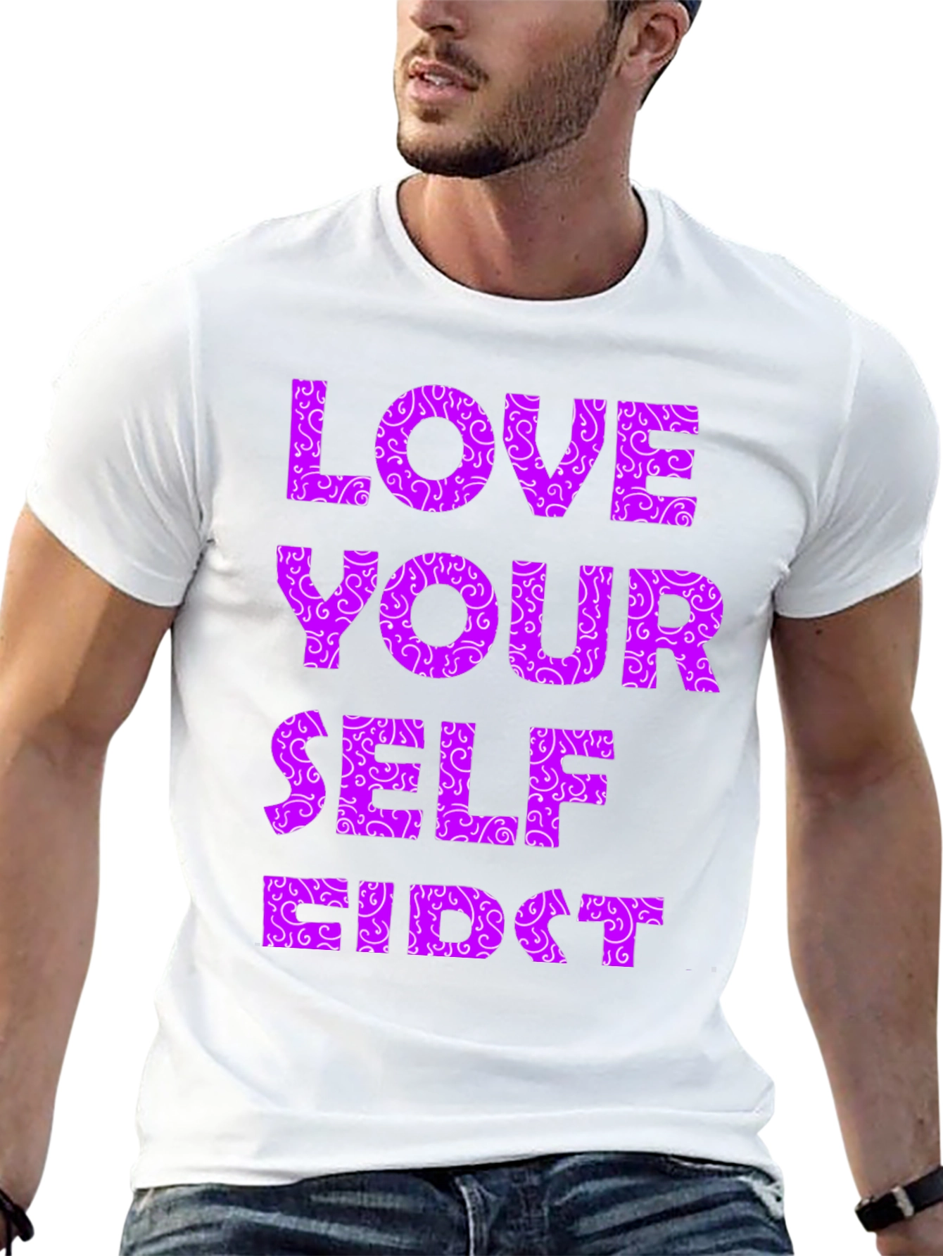 Black Love Yourself First Graphic Tee view 13