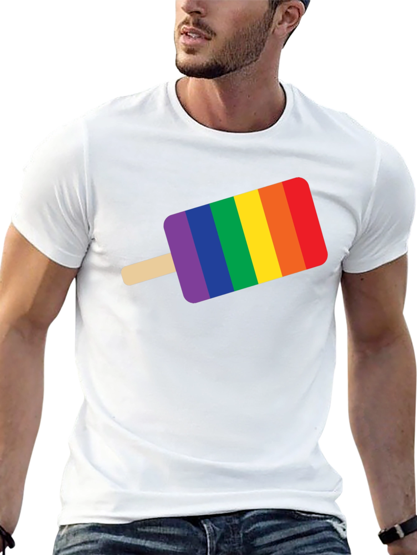 Black Pride Popsicle Graphic Tee - Black Cotton T-Shirt view 13