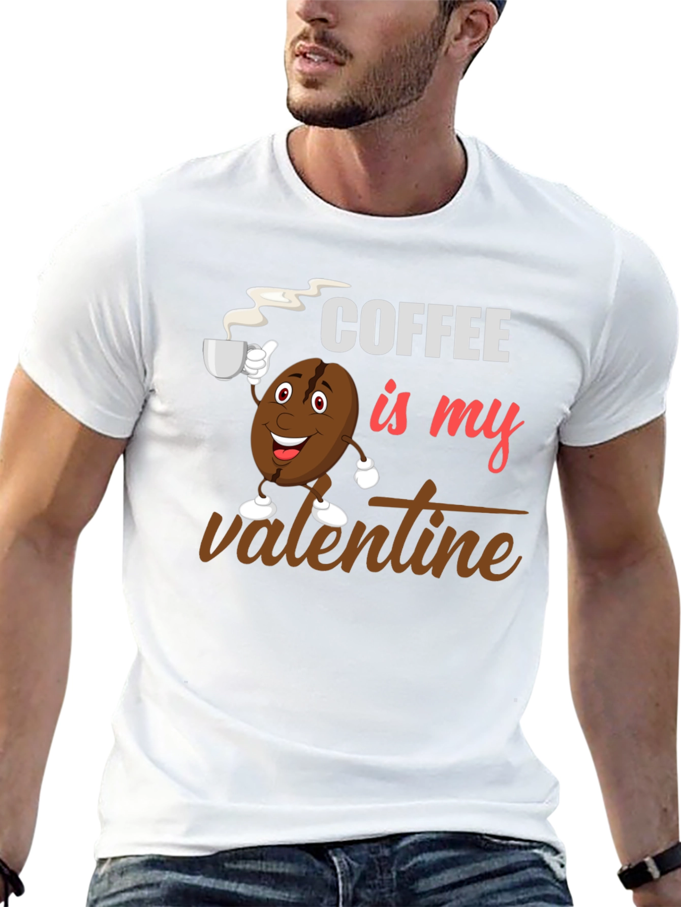 Black Coffee Is My Valentine Black Graphic T-Shirt view 13