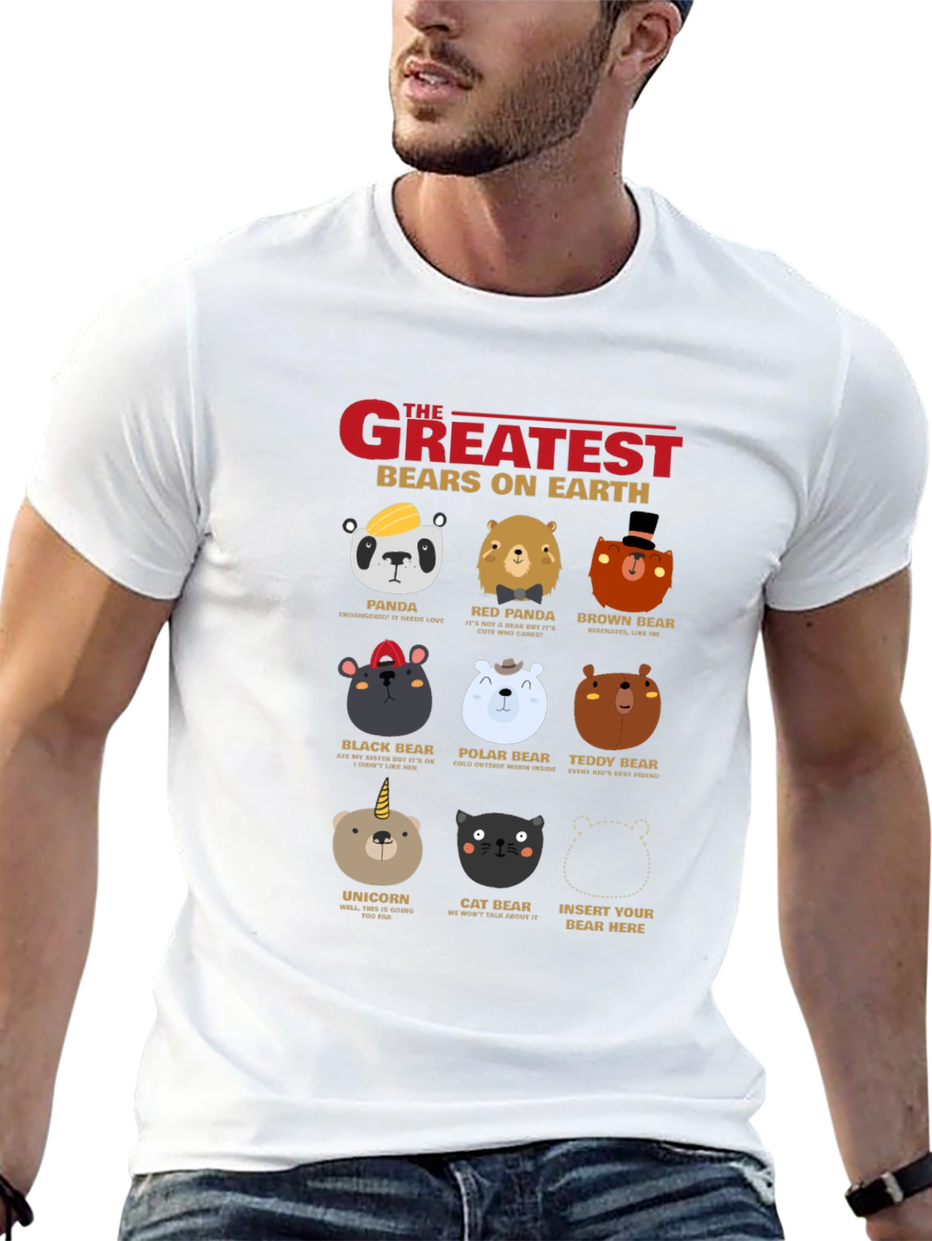 Black Greatest Bears on Earth T-Shirt view 13