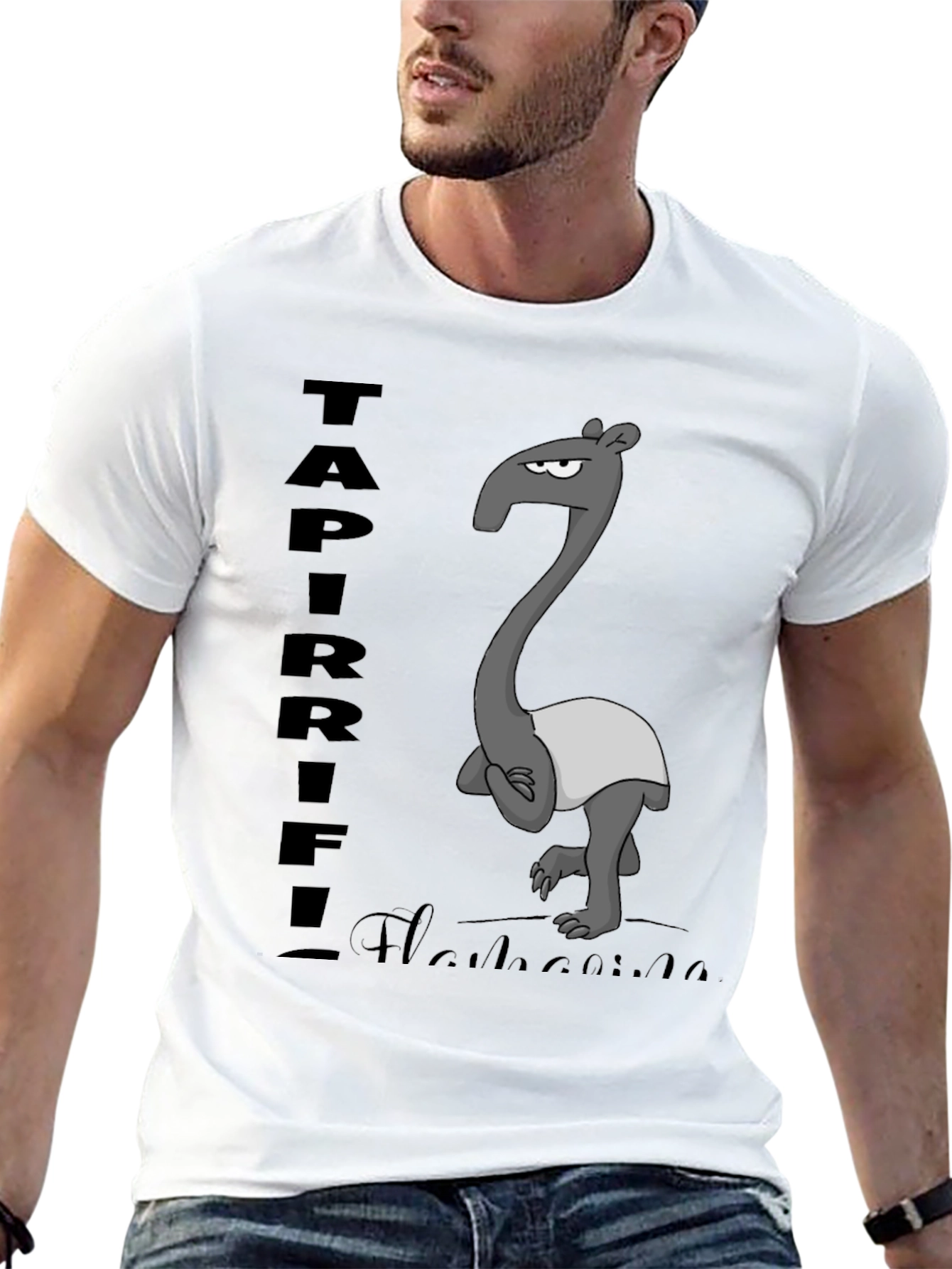 Black Tapir T-Shirt - Funny Cartoon Animal Tee view 13