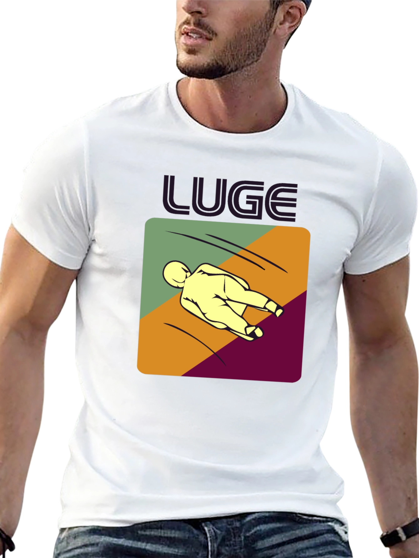 Black Luge Graphic T-Shirt - Cool Sportswear view 13