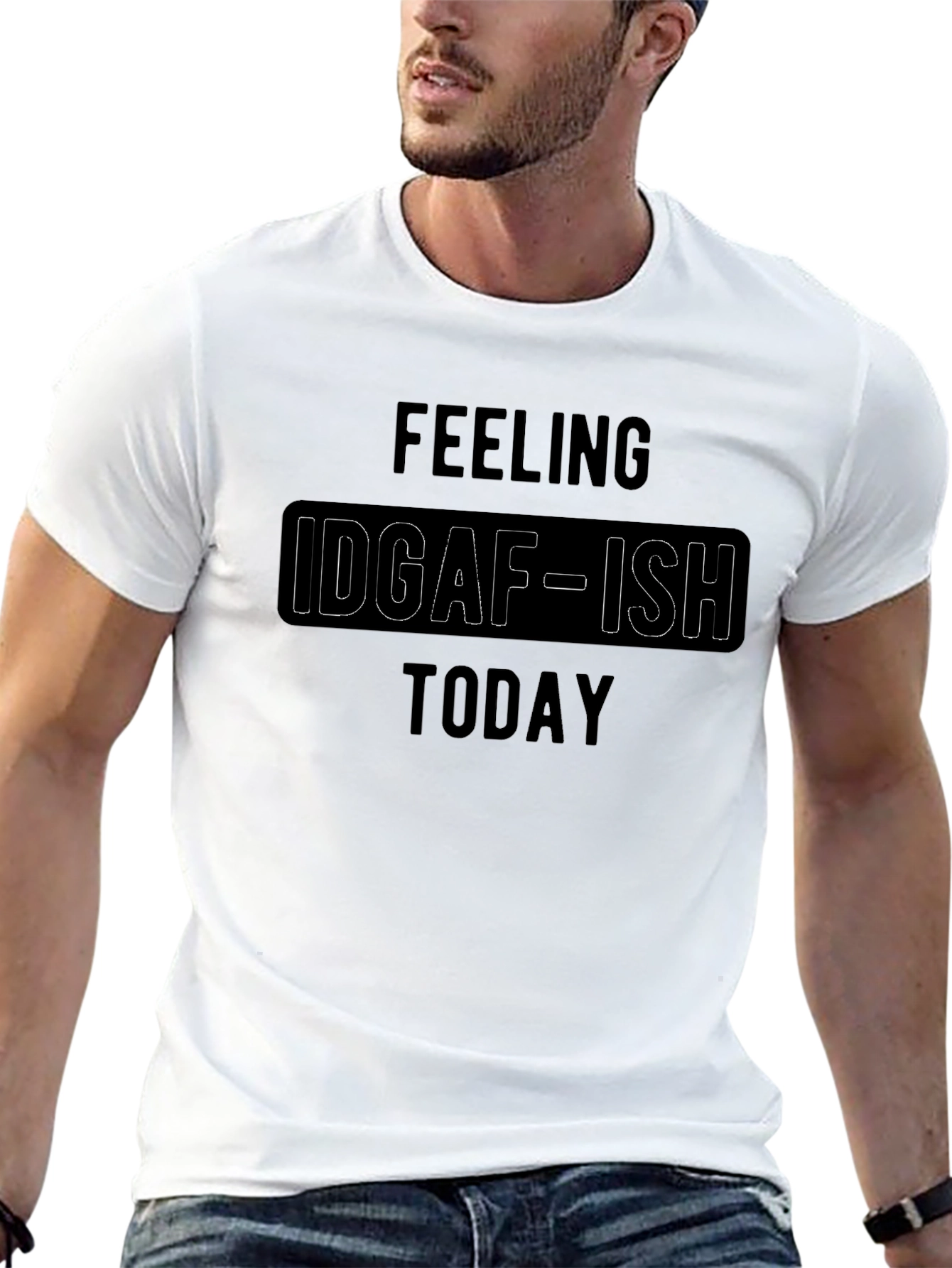 Black IDGAF-ISH Today Graphic T-Shirt view 13