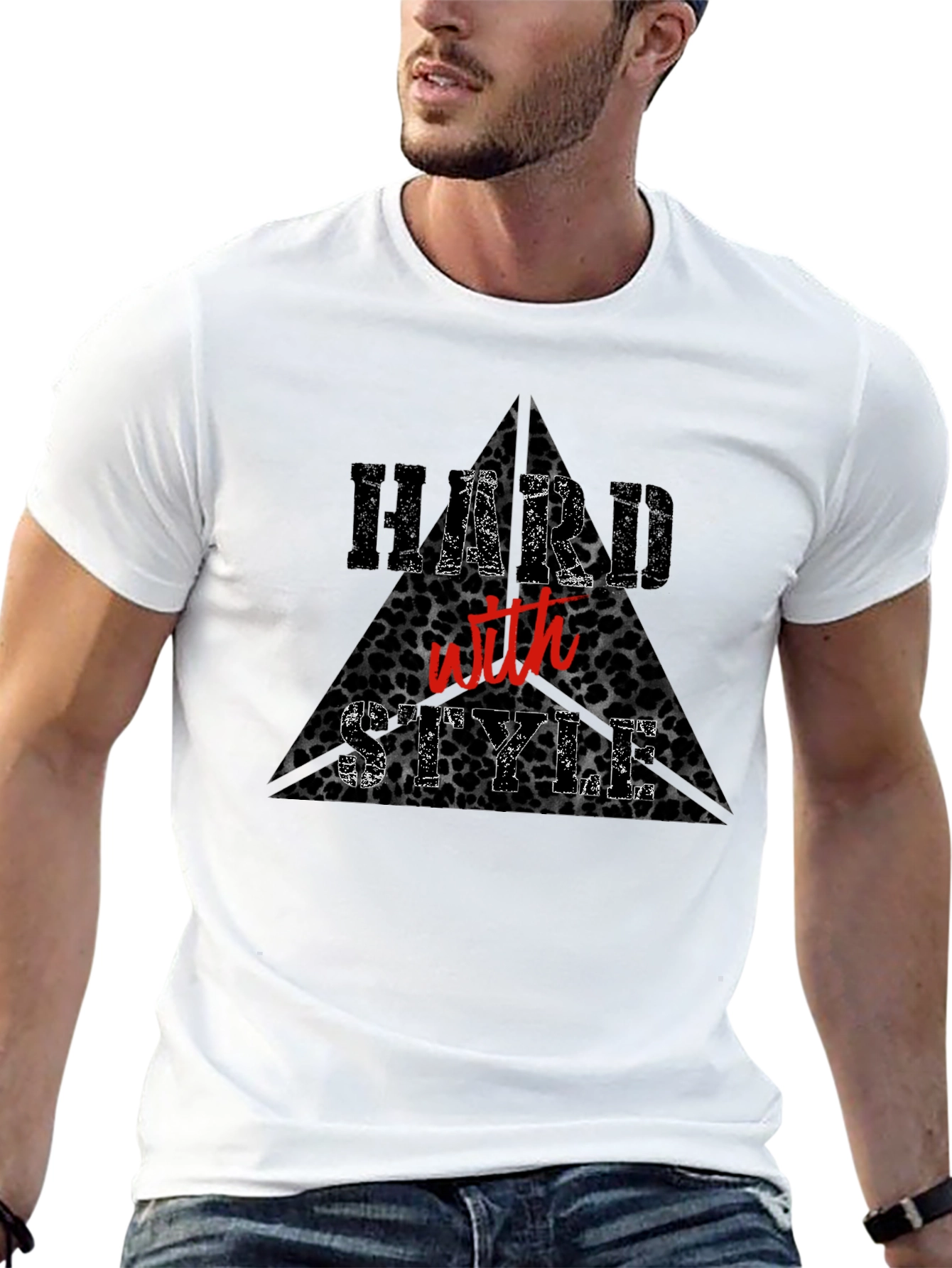 Black Hard with Style Graphic T-Shirt view 13