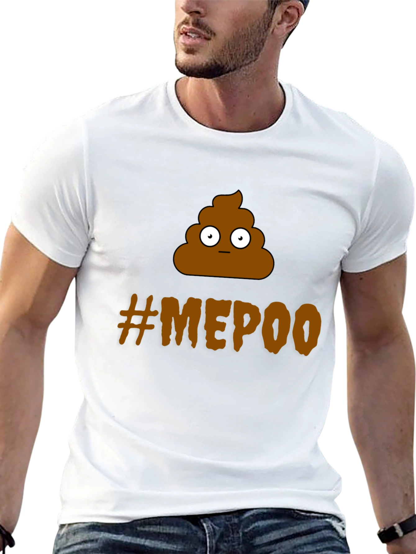 Black Funny #MEPOO T-Shirt - Poop Emoji Graphic Tee view 13