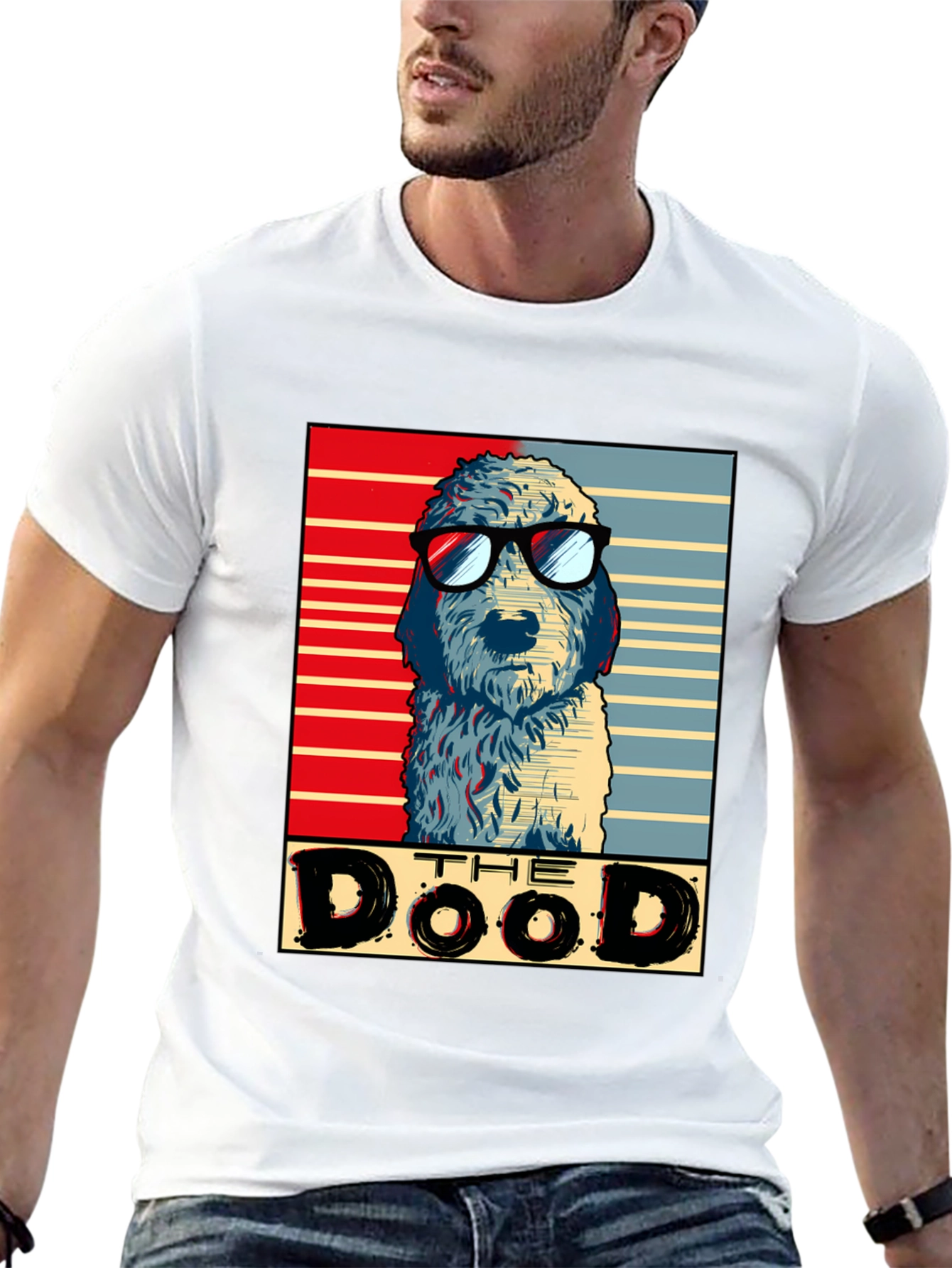 Black The Dood T-Shirt - Cool Dog Design view 13