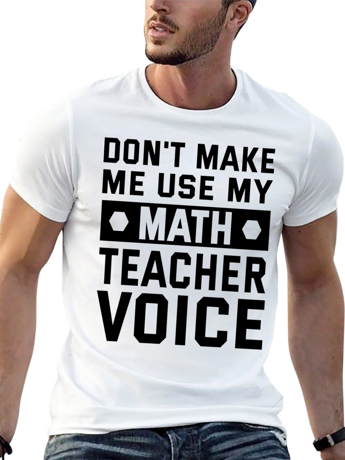 Black Math Teacher Voice T-Shirt view 13