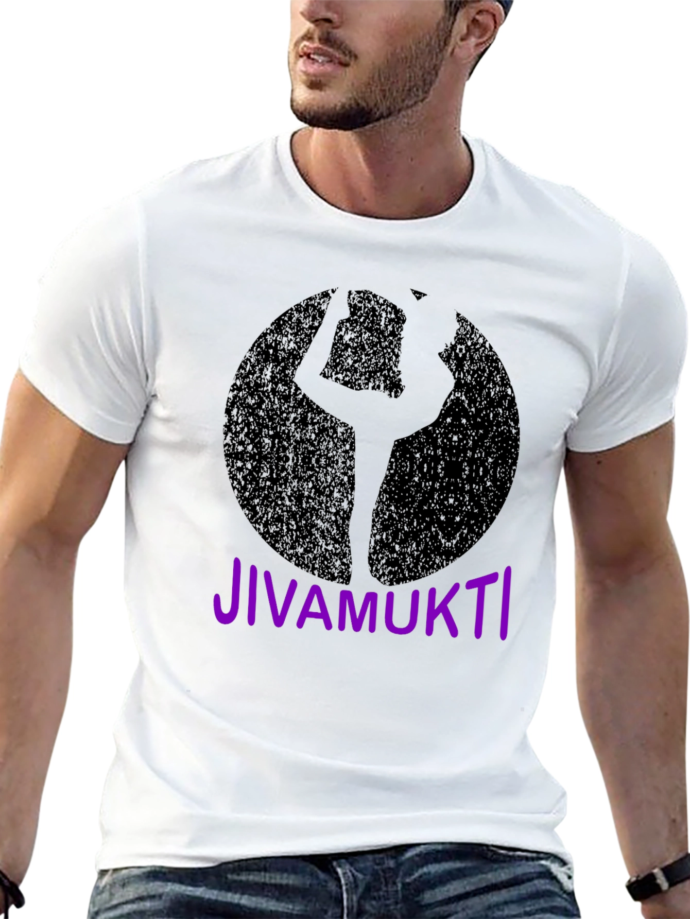 Black Jivamukti Yoga Pose Black T-Shirt view 13