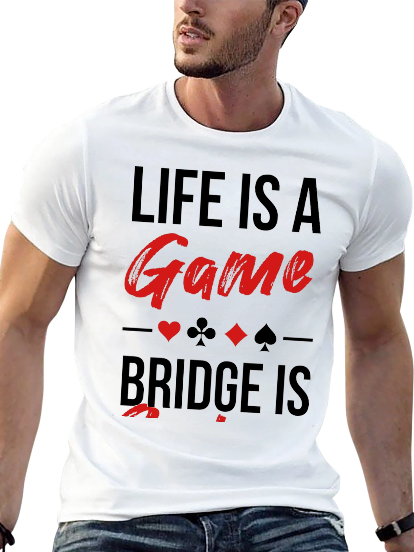 Black Life is a Game Bridge T-Shirt view 13