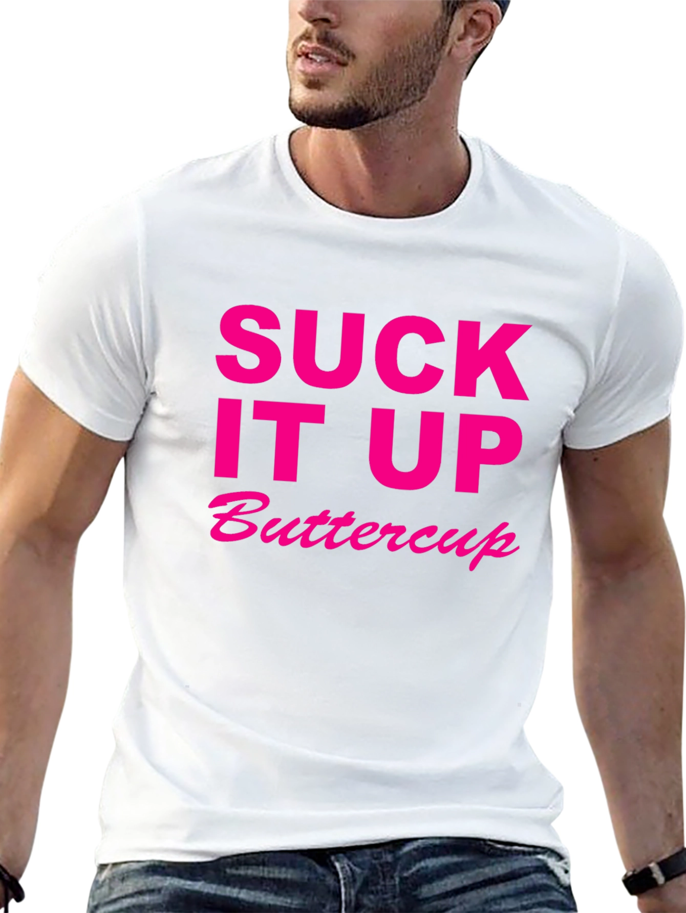 Black Suck It Up Buttercup Novelty T-Shirt view 13