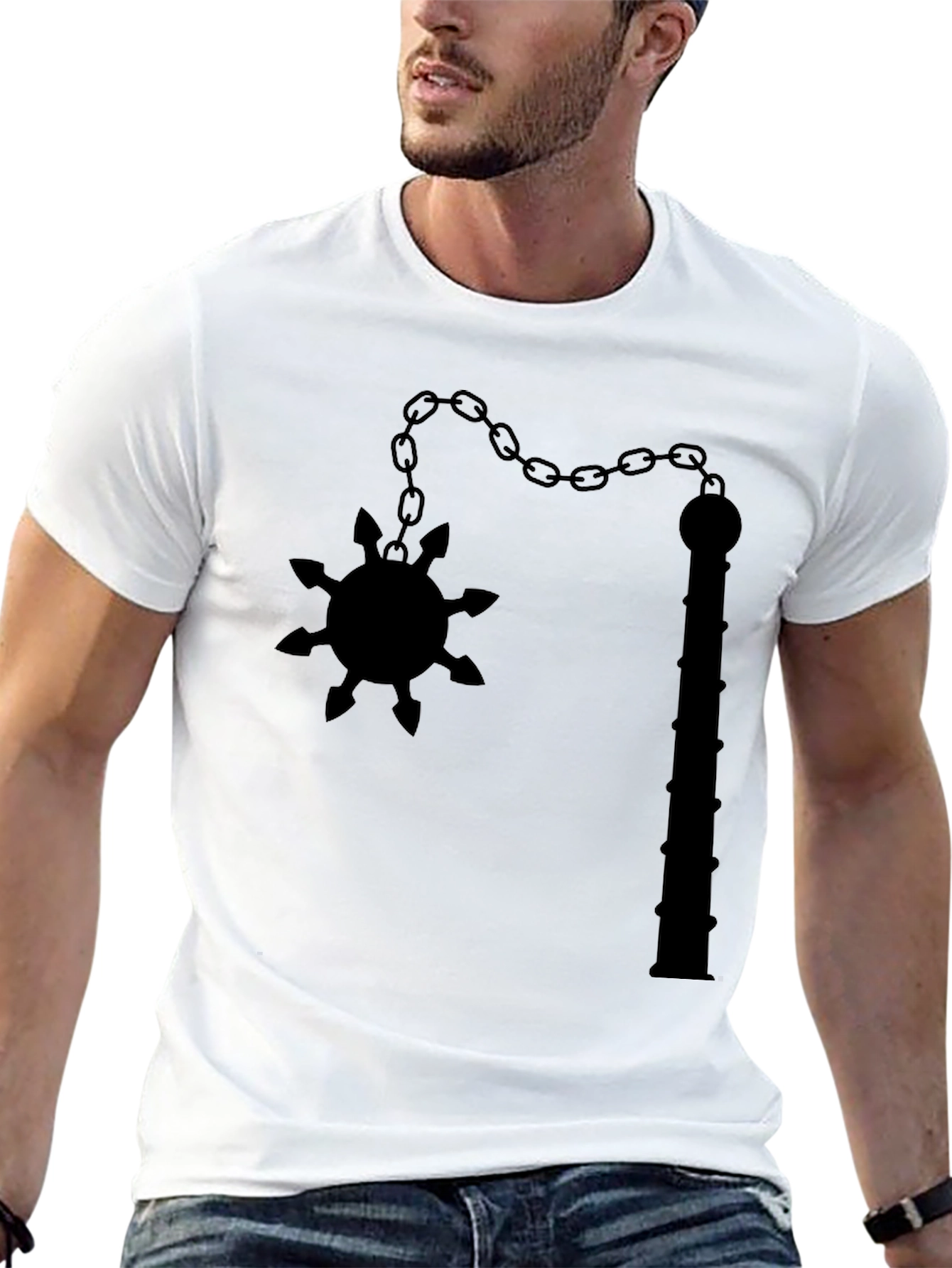 Black Flail Graphic Tee - Unique Edgy Design - 13