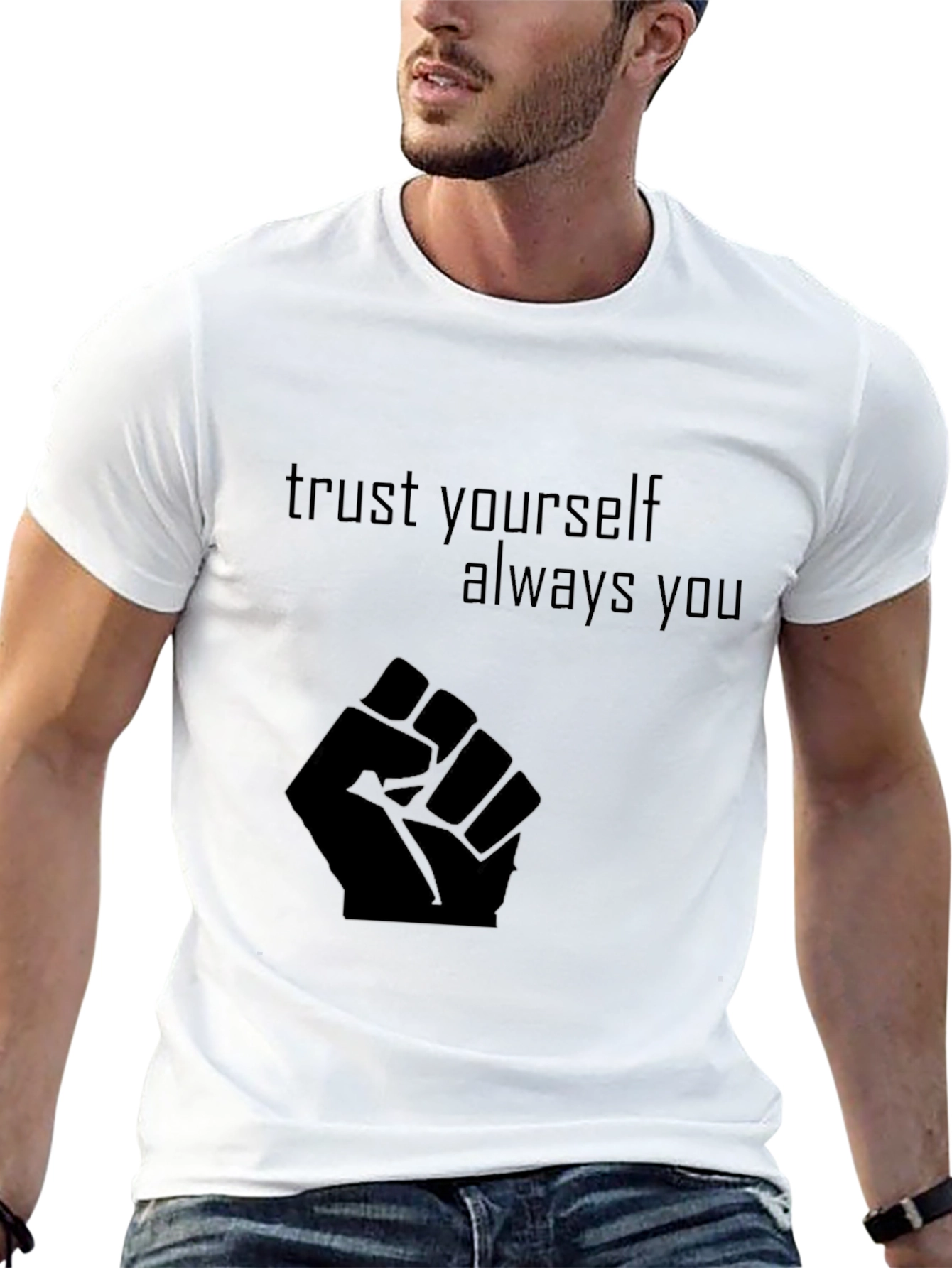 Black Empower Yourself Black Graphic Tee view 13