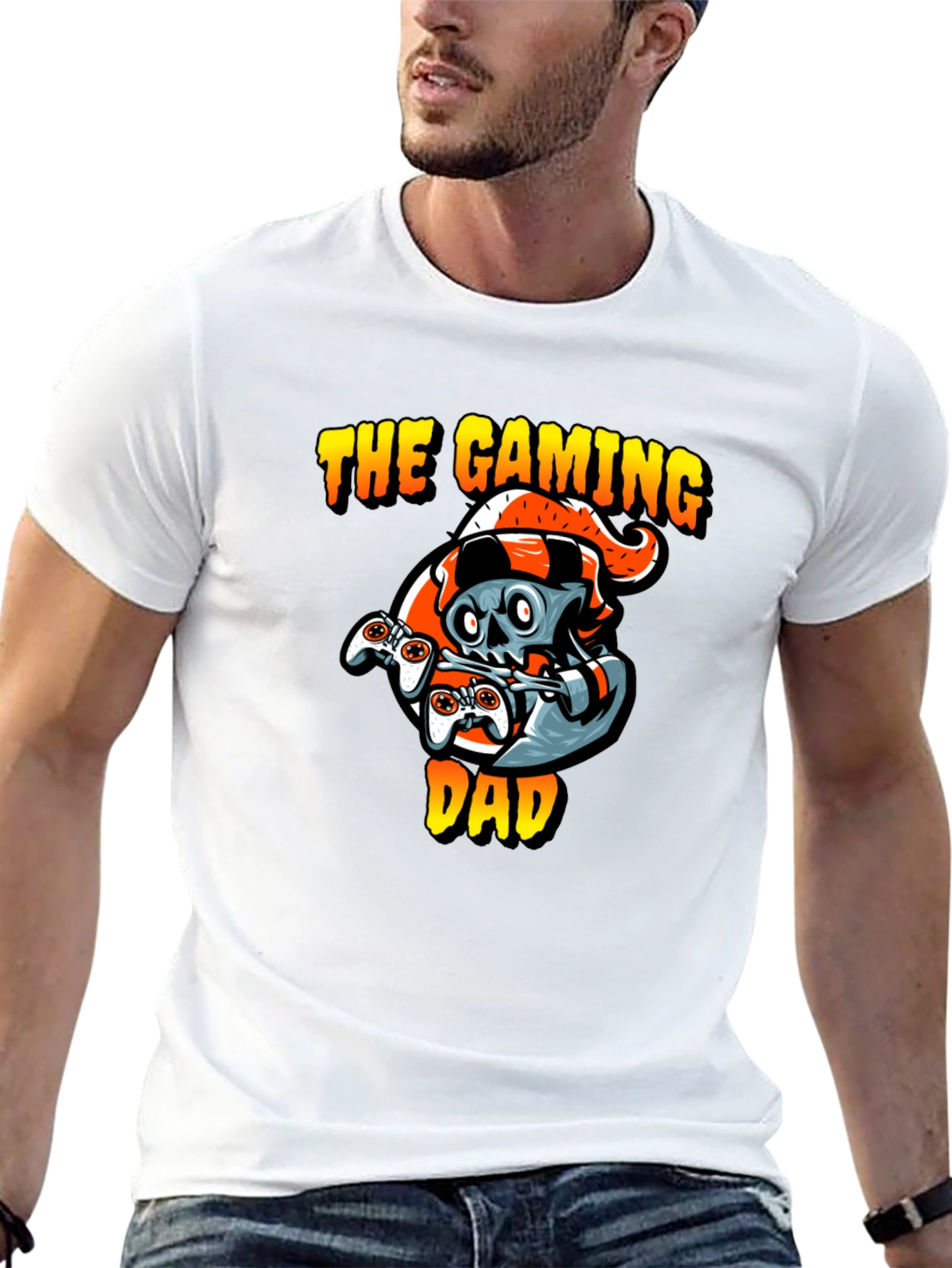 Gaming Dad T-Shirt - Gamer Skull Design - 13
