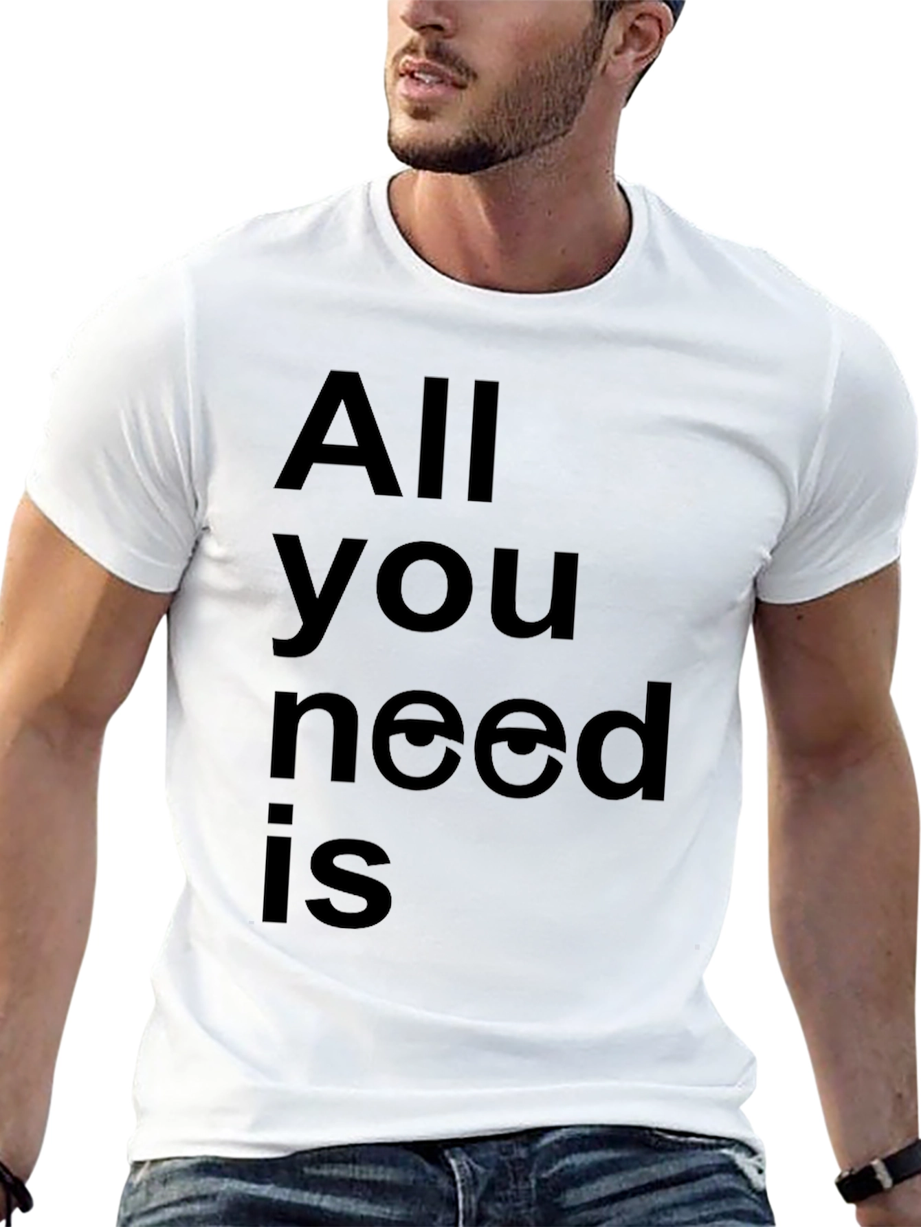 Black All You Need is Eyes - Black T-Shirt view 13