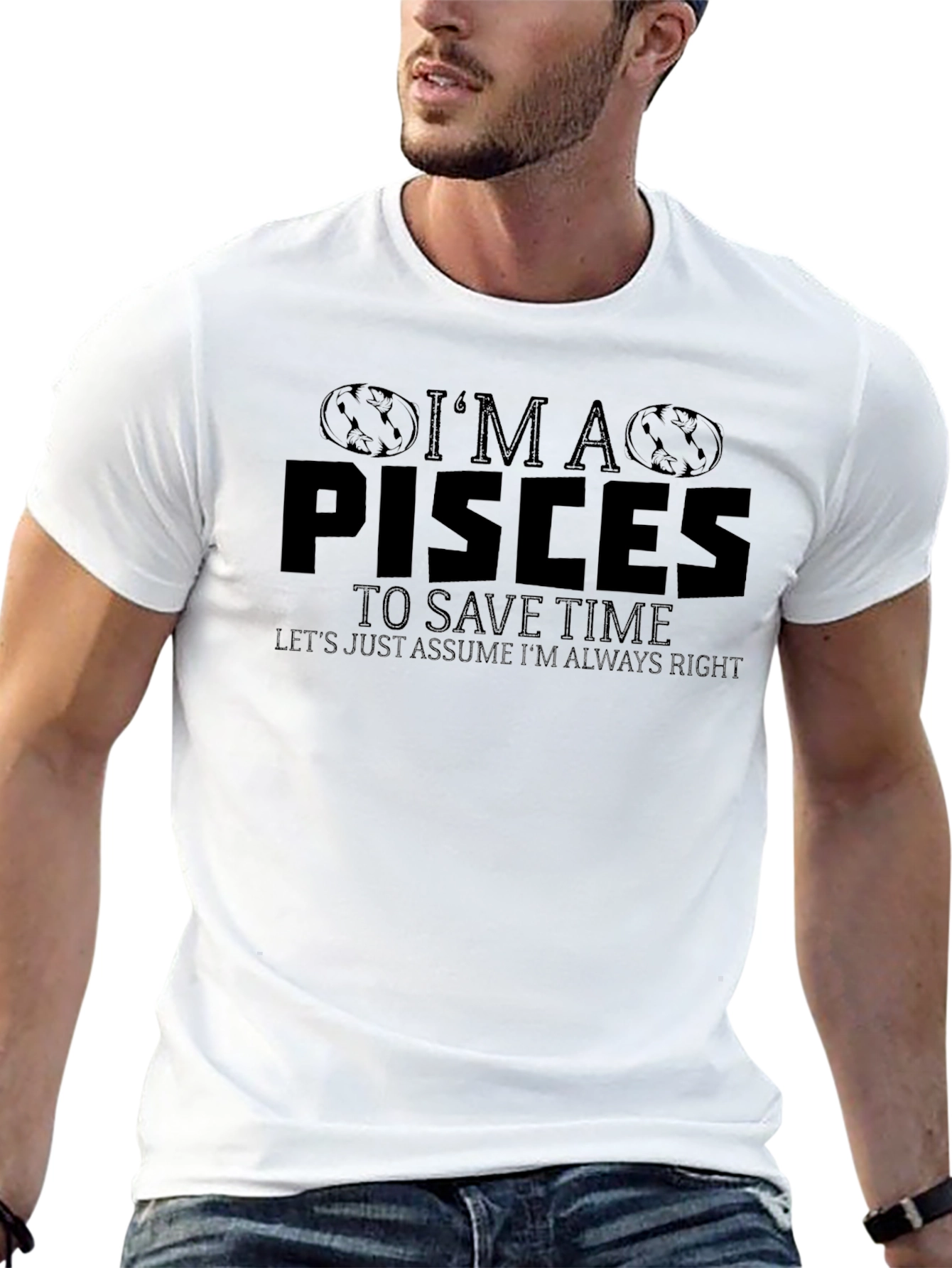 Black I'm a Pisces T-Shirt Funny Zodiac Sign Tee view 13