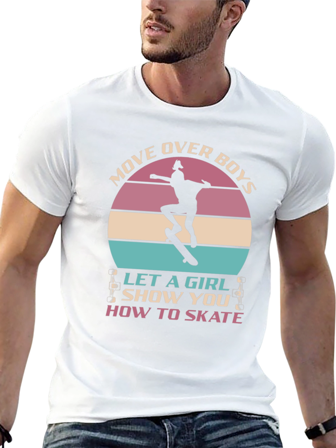 Girl Skater T-Shirt - Move Over Boys! - 13