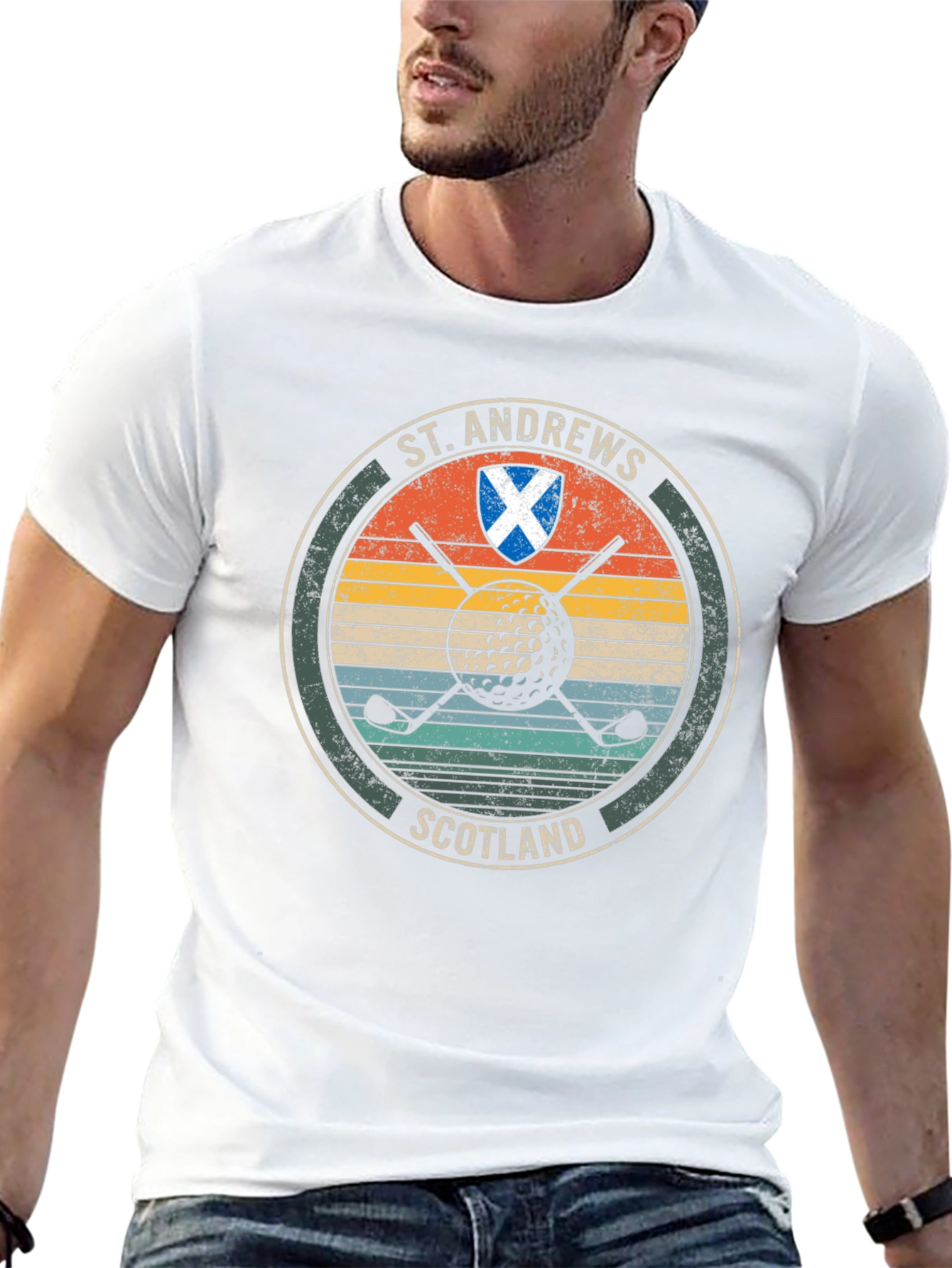 Black St. Andrews Scotland Golf T-Shirt view 13
