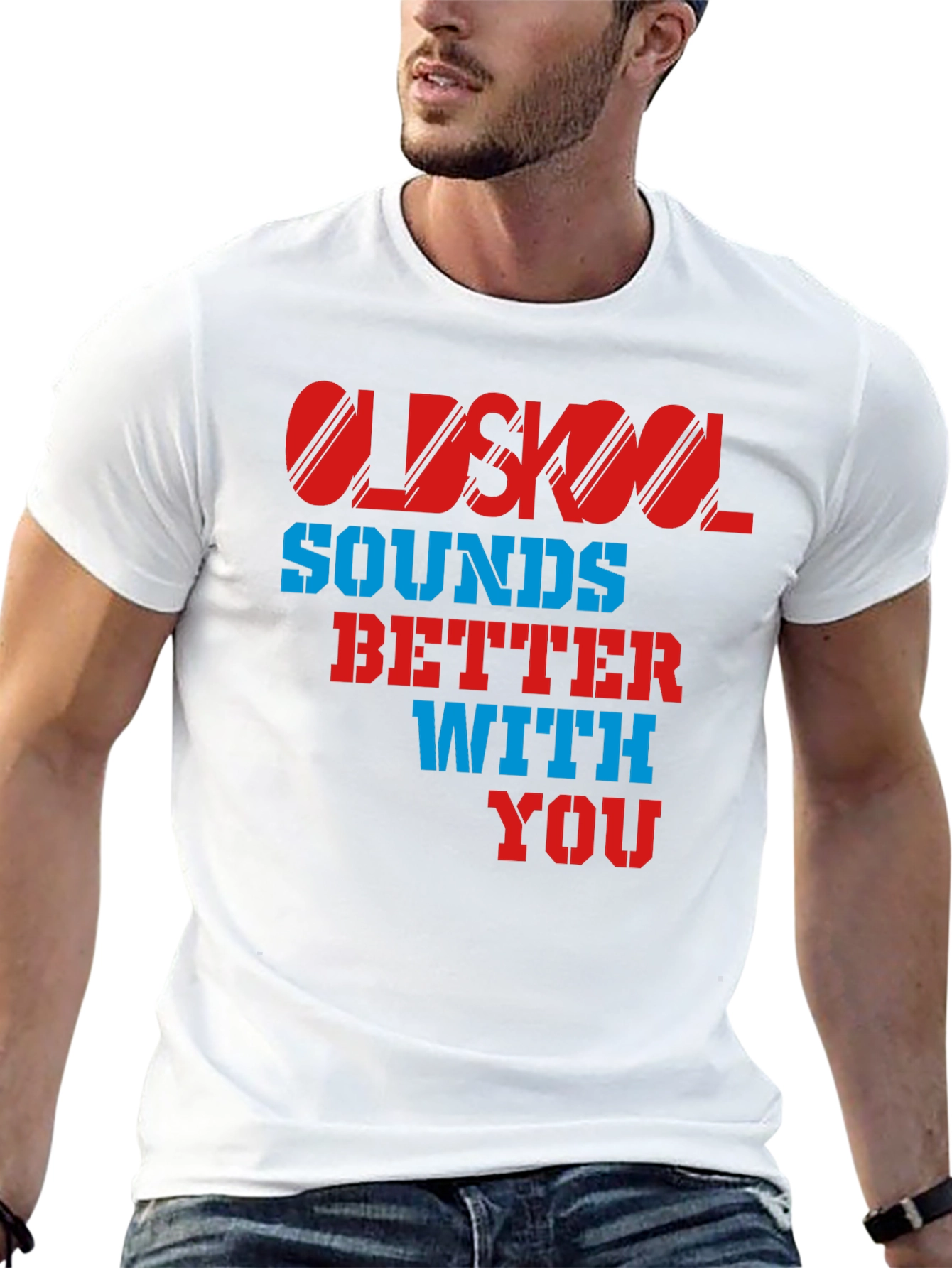 Black Oldskool Sounds Better With You T-Shirt view 13