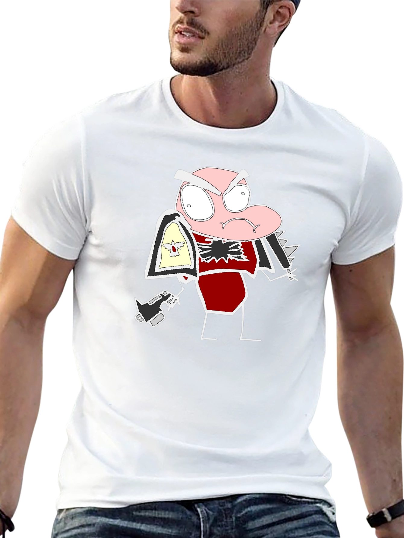 Black Cartoon Character T-Shirt view 13