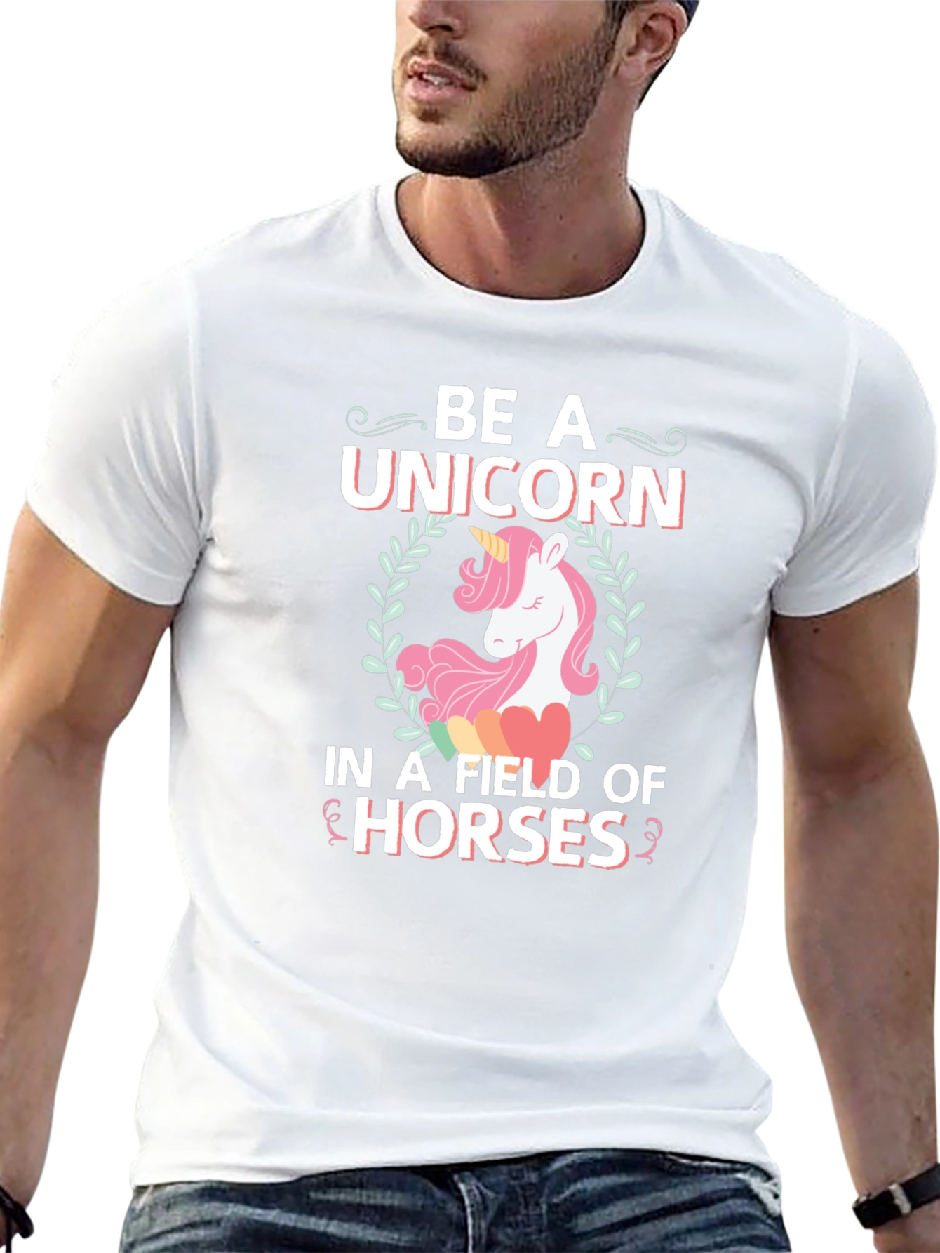 Black Be A Unicorn Graphic T-Shirt view 13