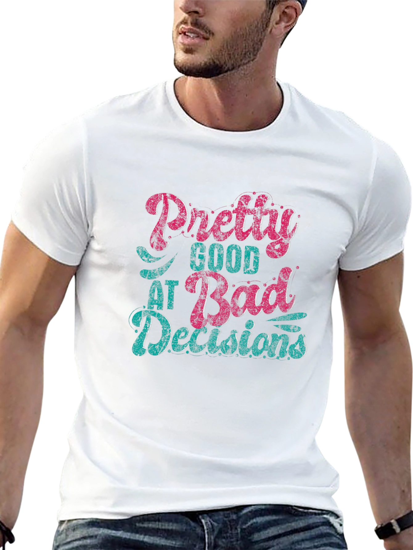 Black Pretty Good at Bad Decisions T-Shirt view 13