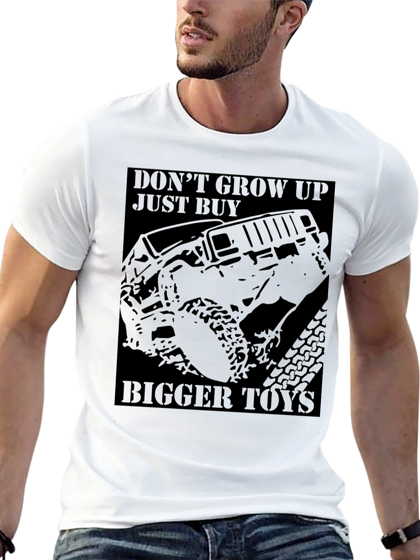 Black Don't Grow Up Bigger Toys T-Shirt Black Jeep Off-Road view 13