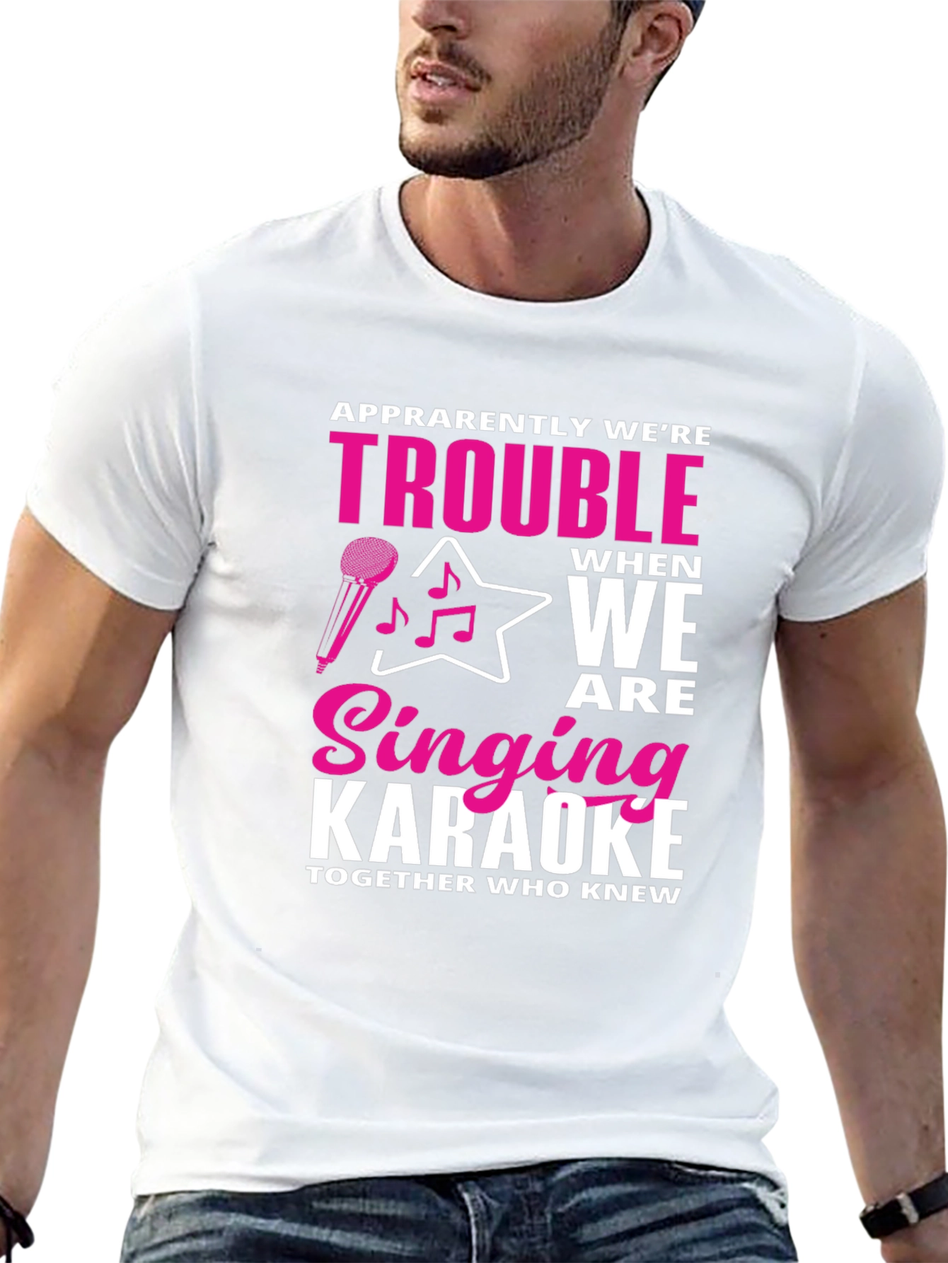 Black Karaoke Trouble Graphic Tee view 13