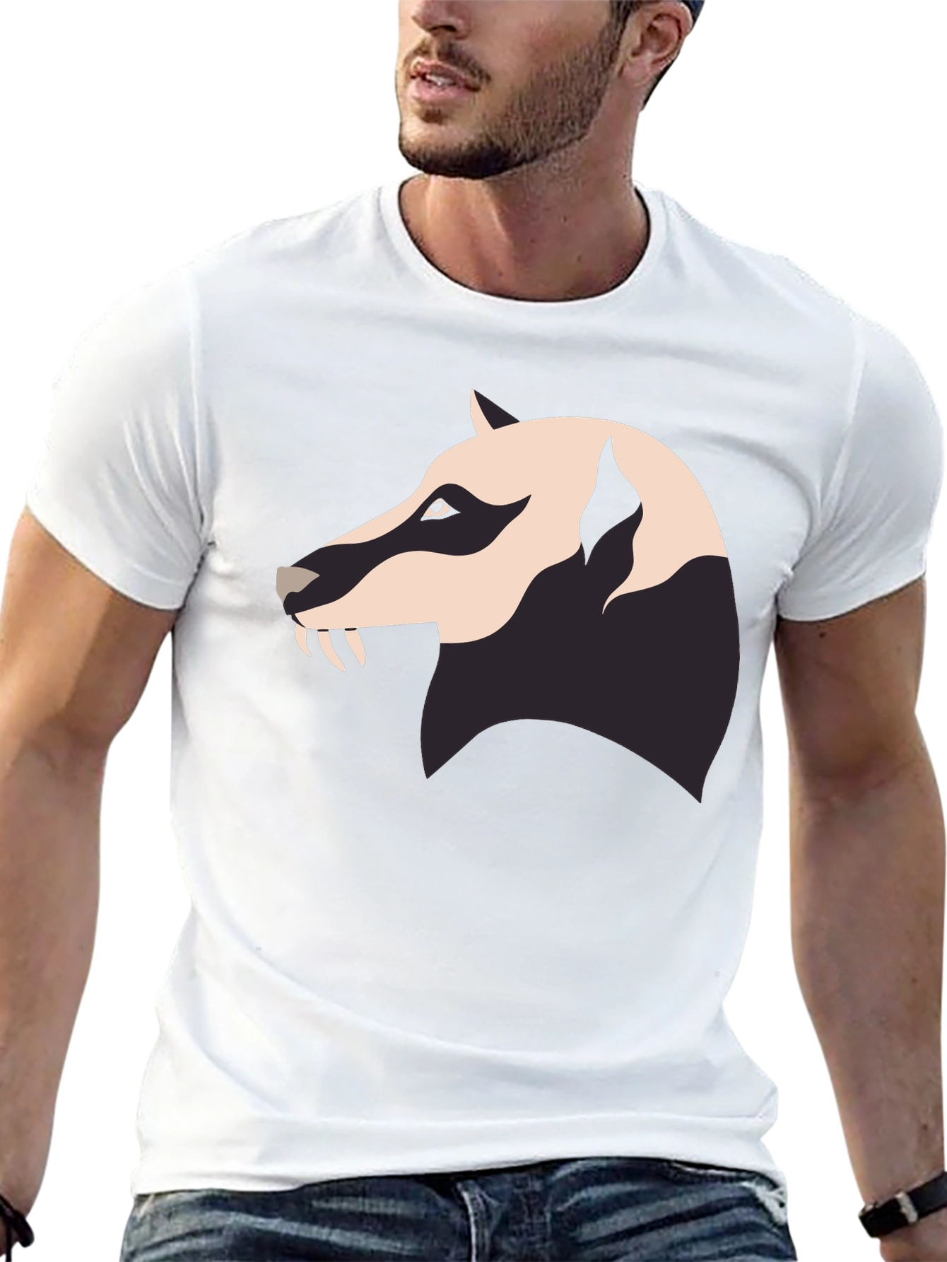 Black Badger Graphic Tee - Men's Black Crew Neck view 13