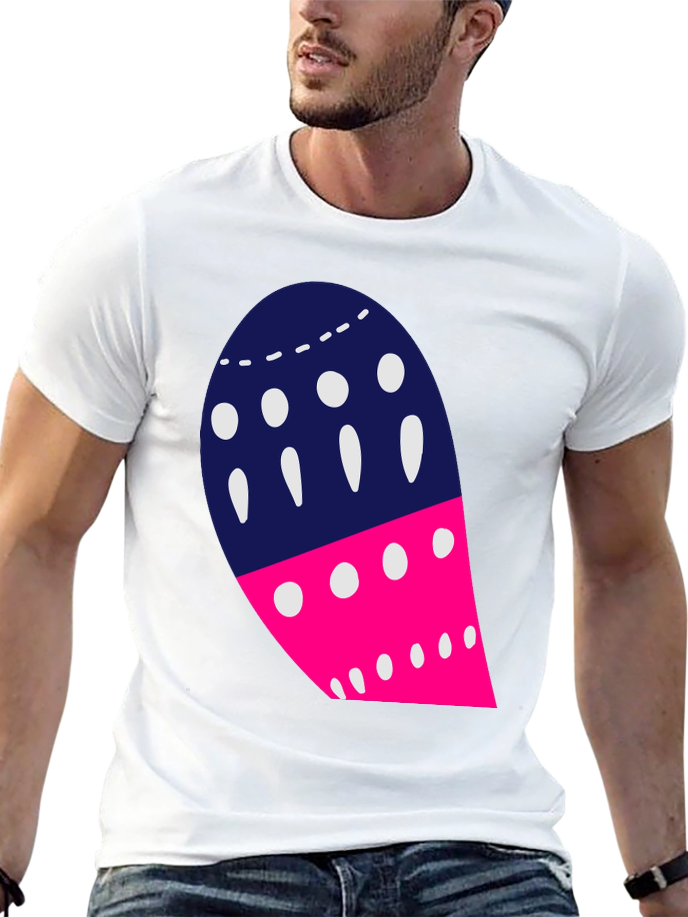 Black Abstract Graphic Tee - Modern Design Shirt view 13