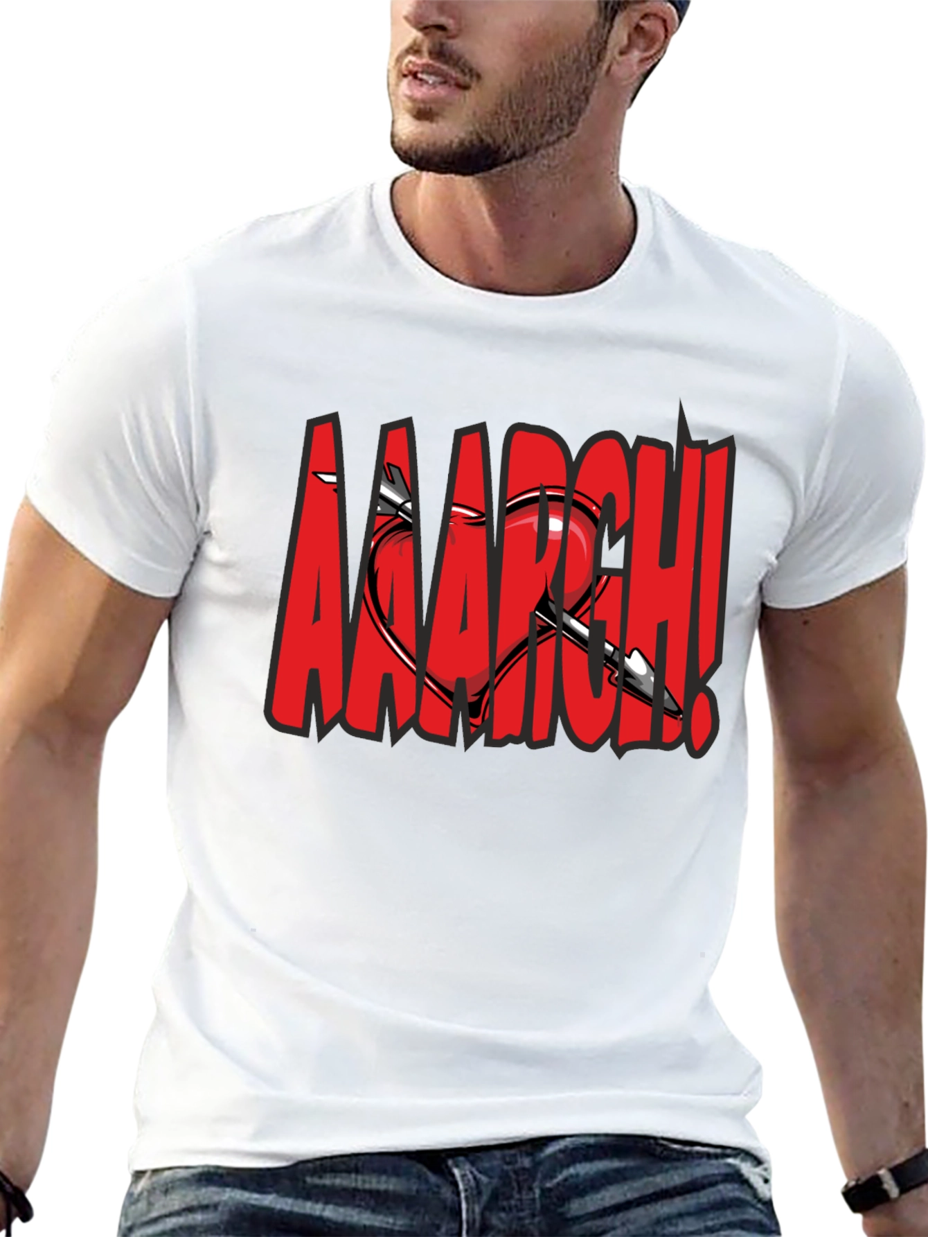 Black Heart Arrow Graphic Tee - Bold Statement Shirt view 13