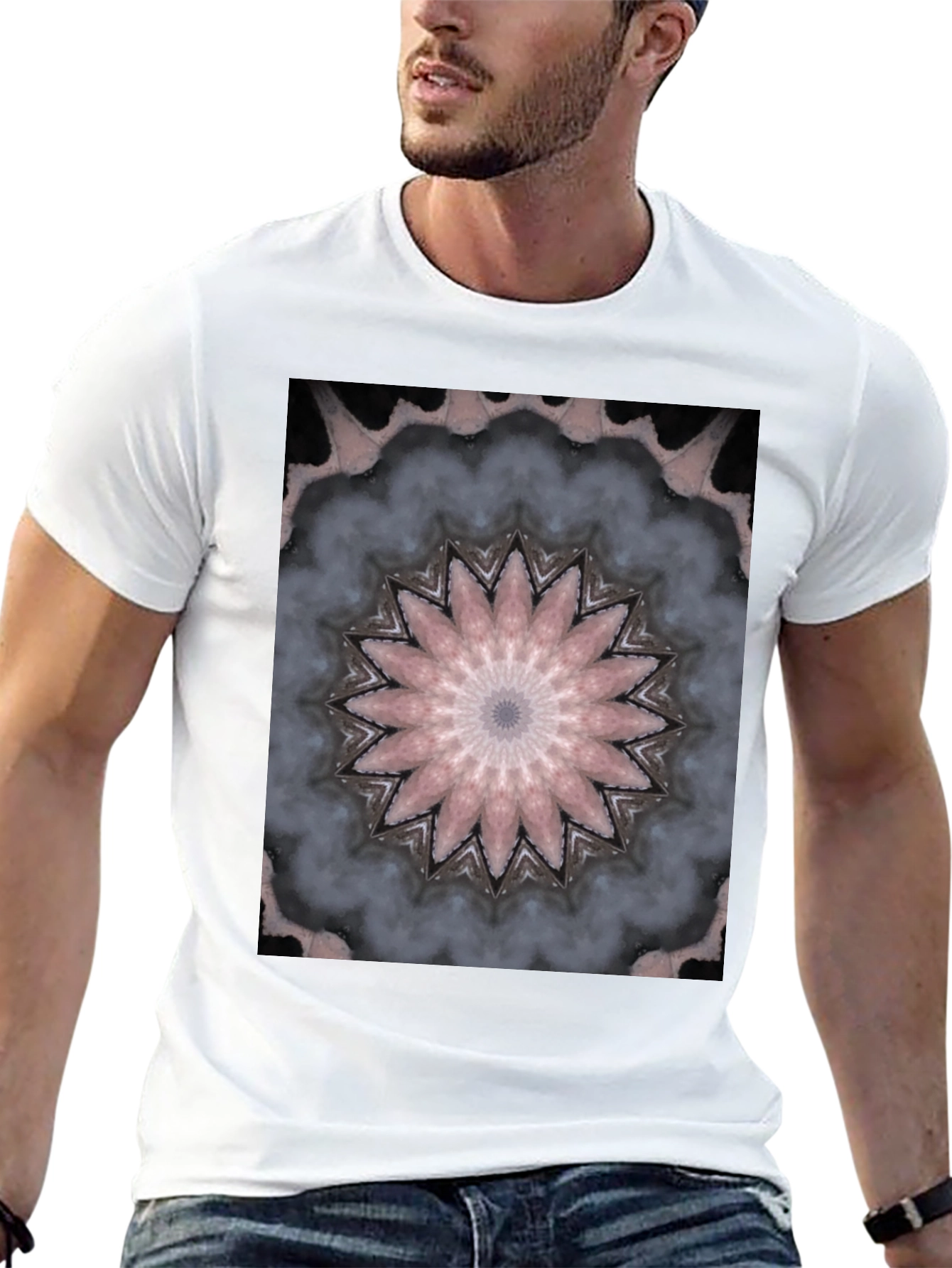 Black Mandala T-Shirt - Unique Graphic Tee view 13
