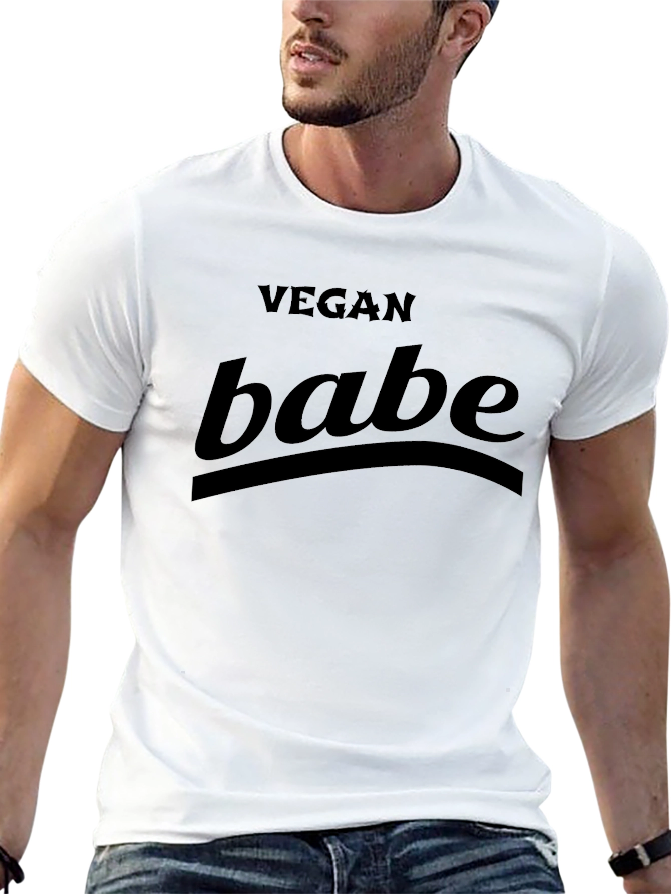 Black Vegan Babe Graphic Tee - Unisex view 13