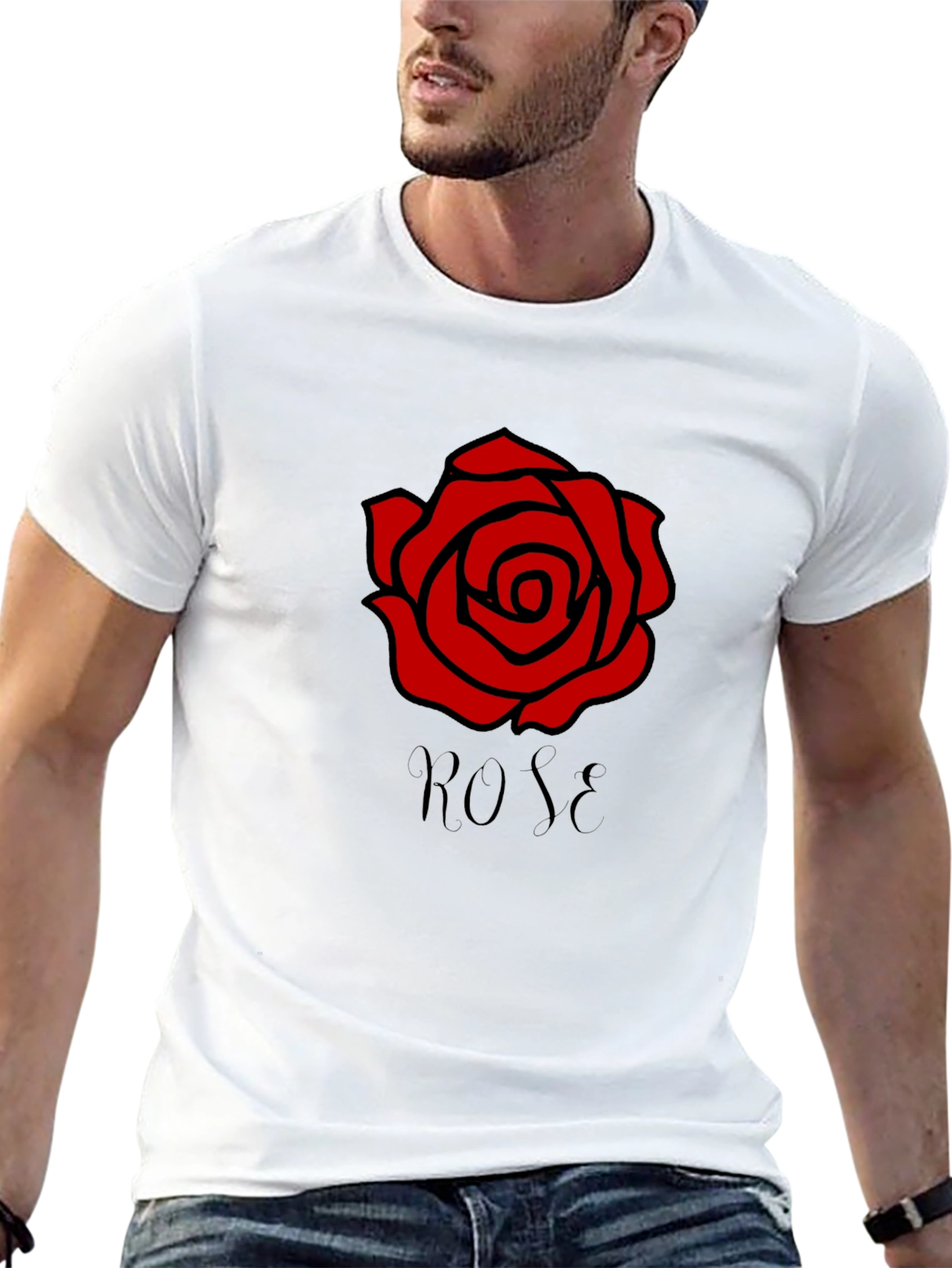 Black Rose Graphic T-Shirt - Stylish Casual Wear view 13