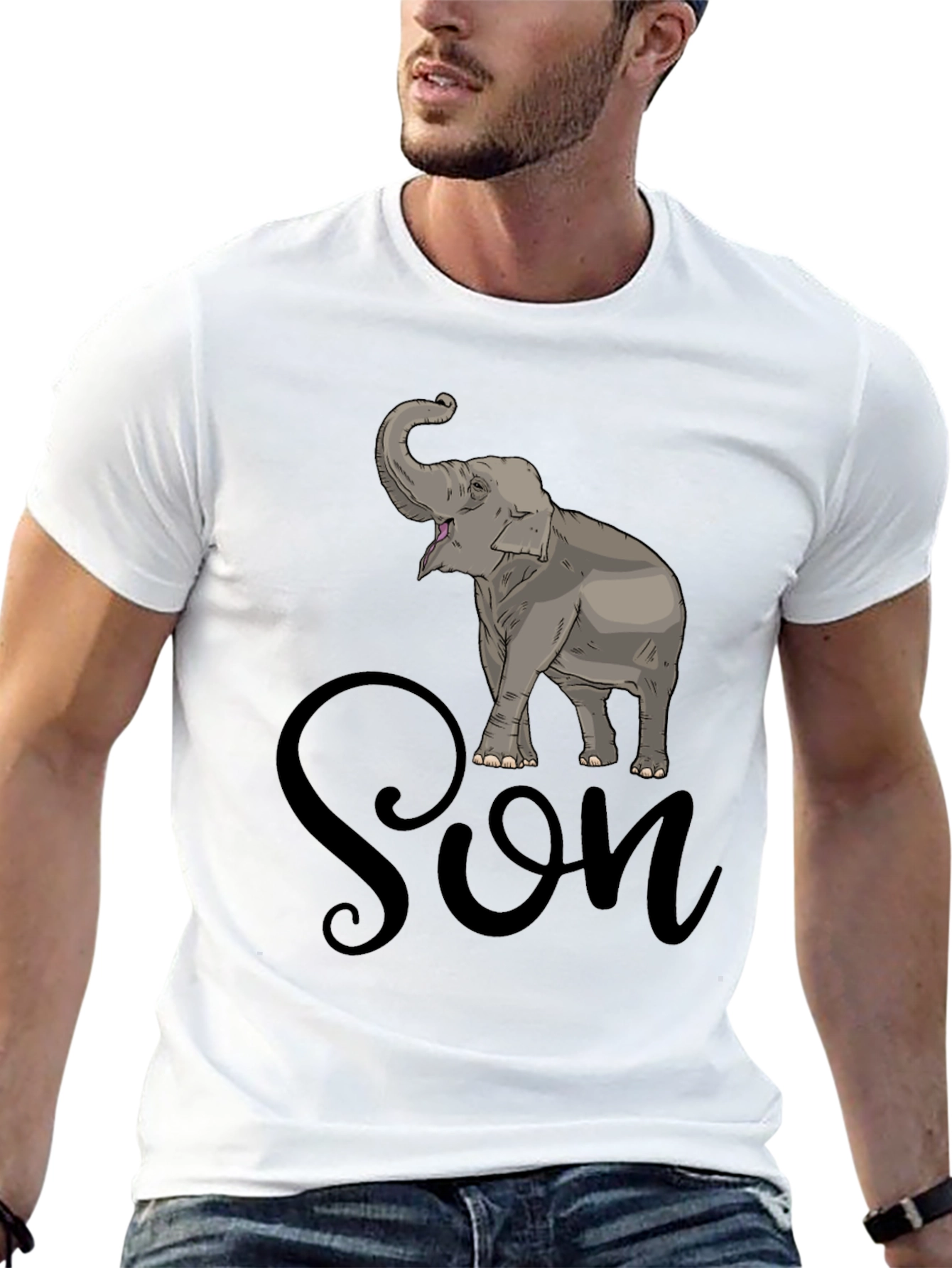 Black Elephant Son T-Shirt - Men's Graphic Tee view 13