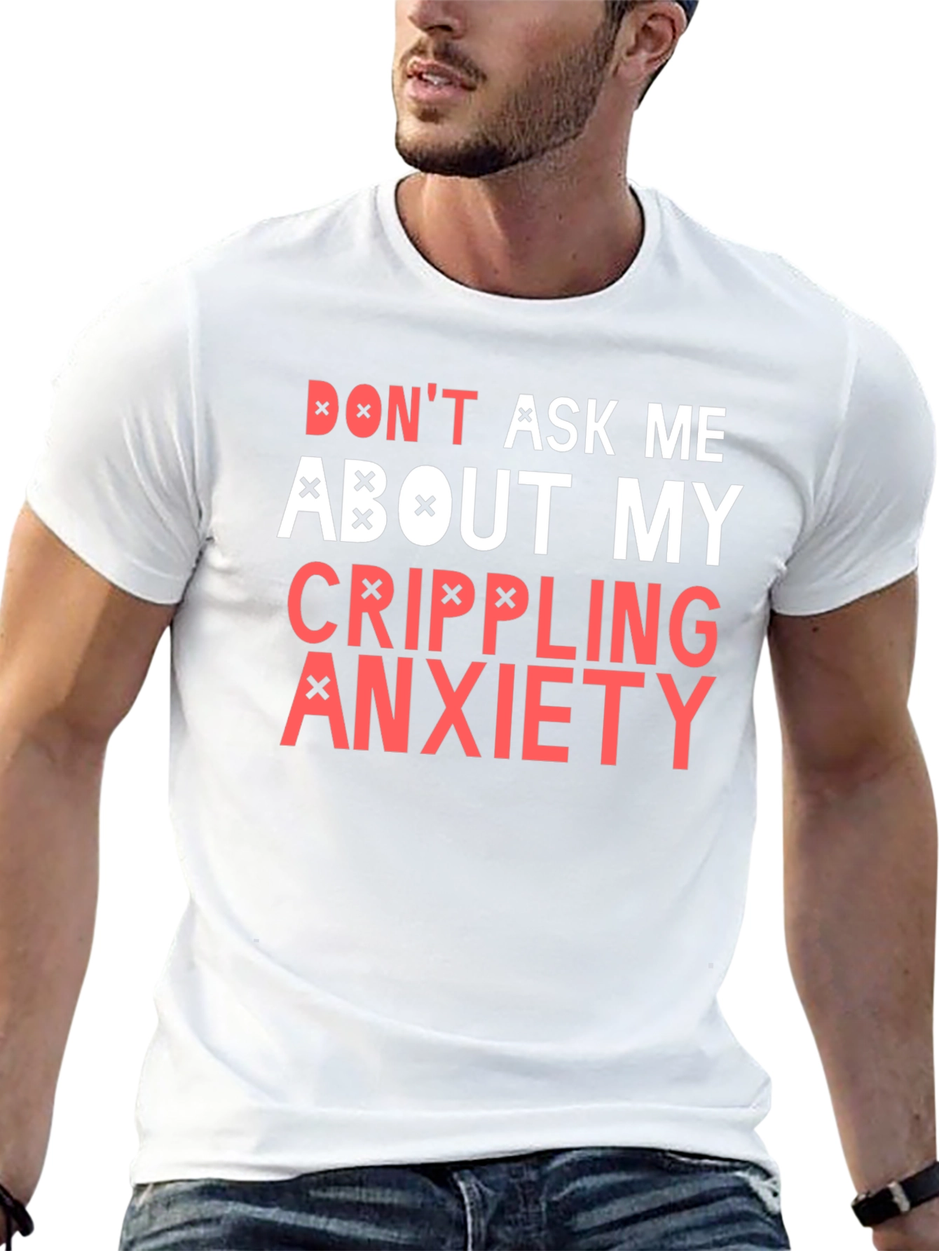 Black Crippling Anxiety T-Shirt - Don't Ask Me Funny Tee view 13