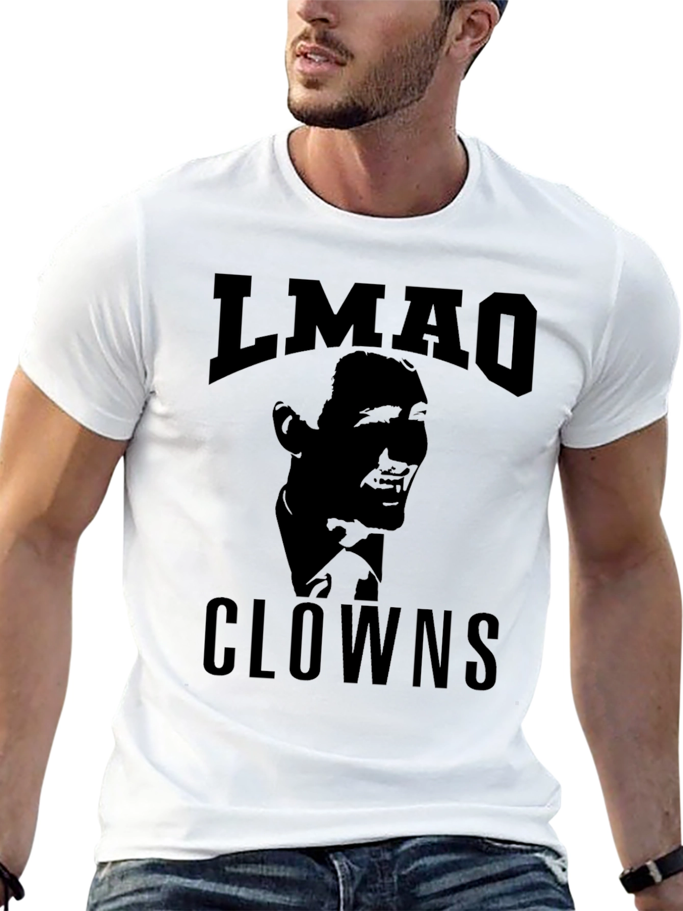 Black LMAO Clowns Graphic Tee - Black Cotton Blend view 13
