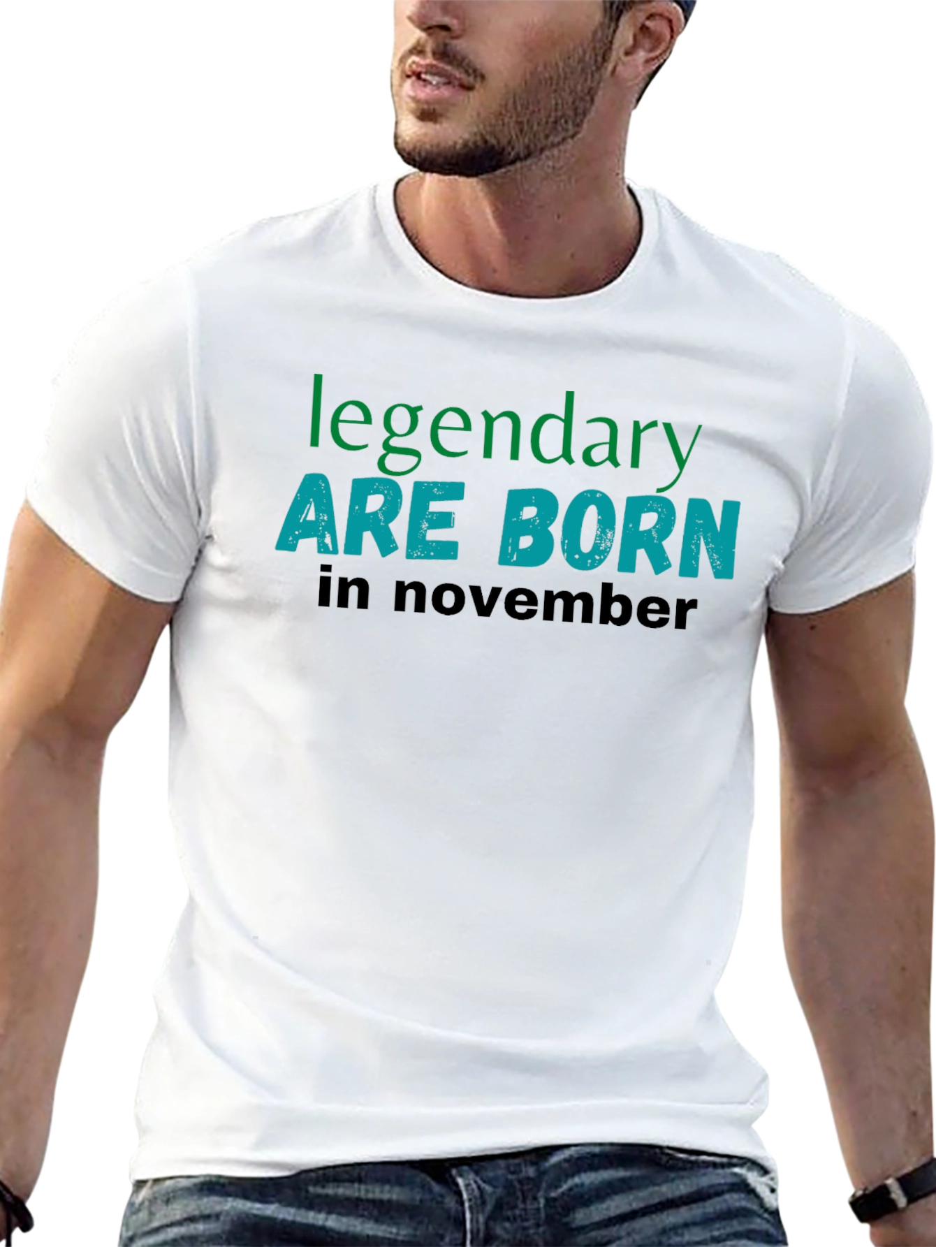 Black Legendary November Birthday T-Shirt view 13