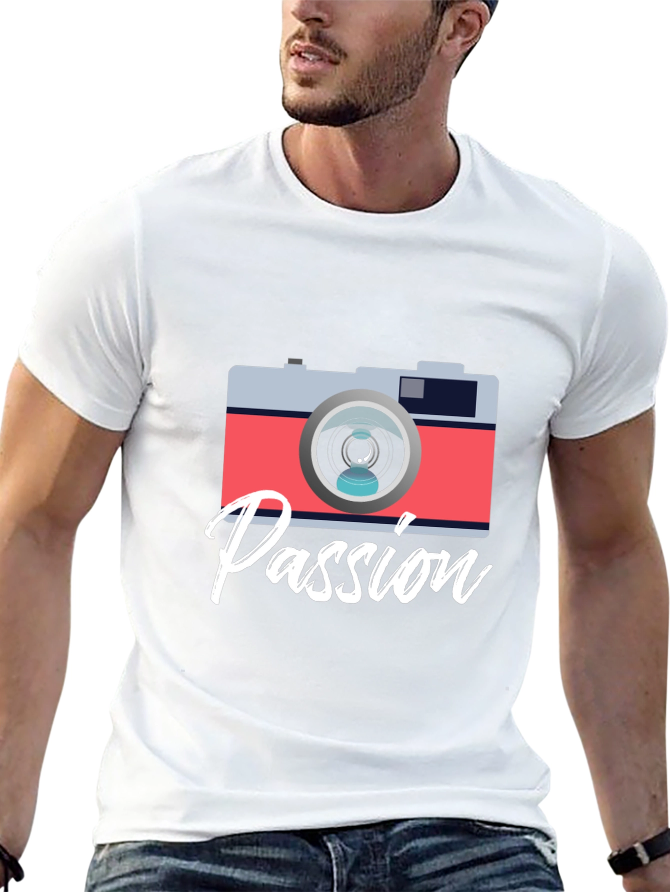 Black Passion Camera Graphic Tee - Photography Lover Shirt view 13