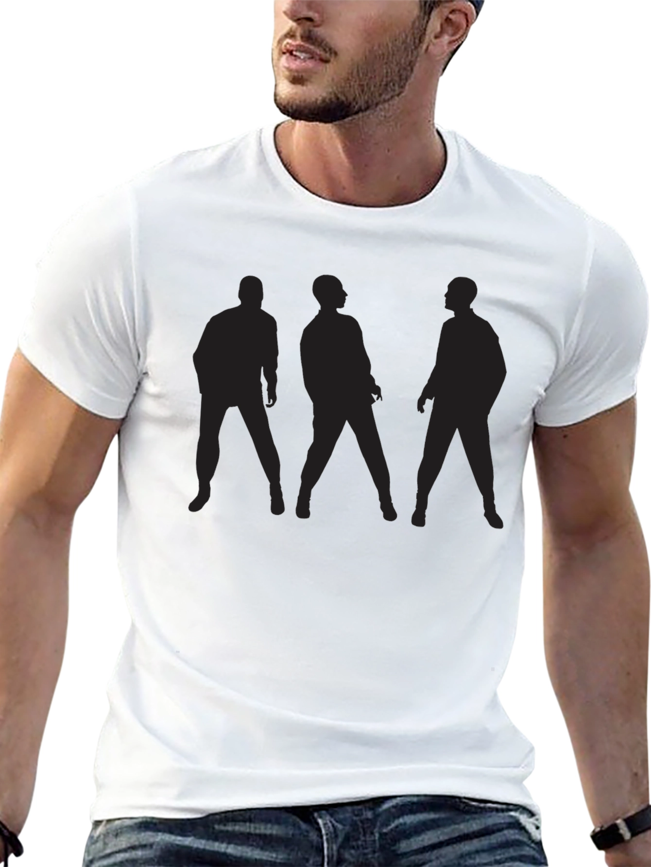 Black Silhouette Trio Black T-Shirt view 13