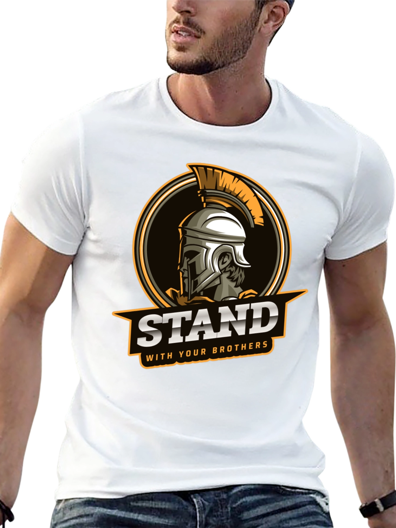 Black Stand With Your Brothers Graphic Tee view 13