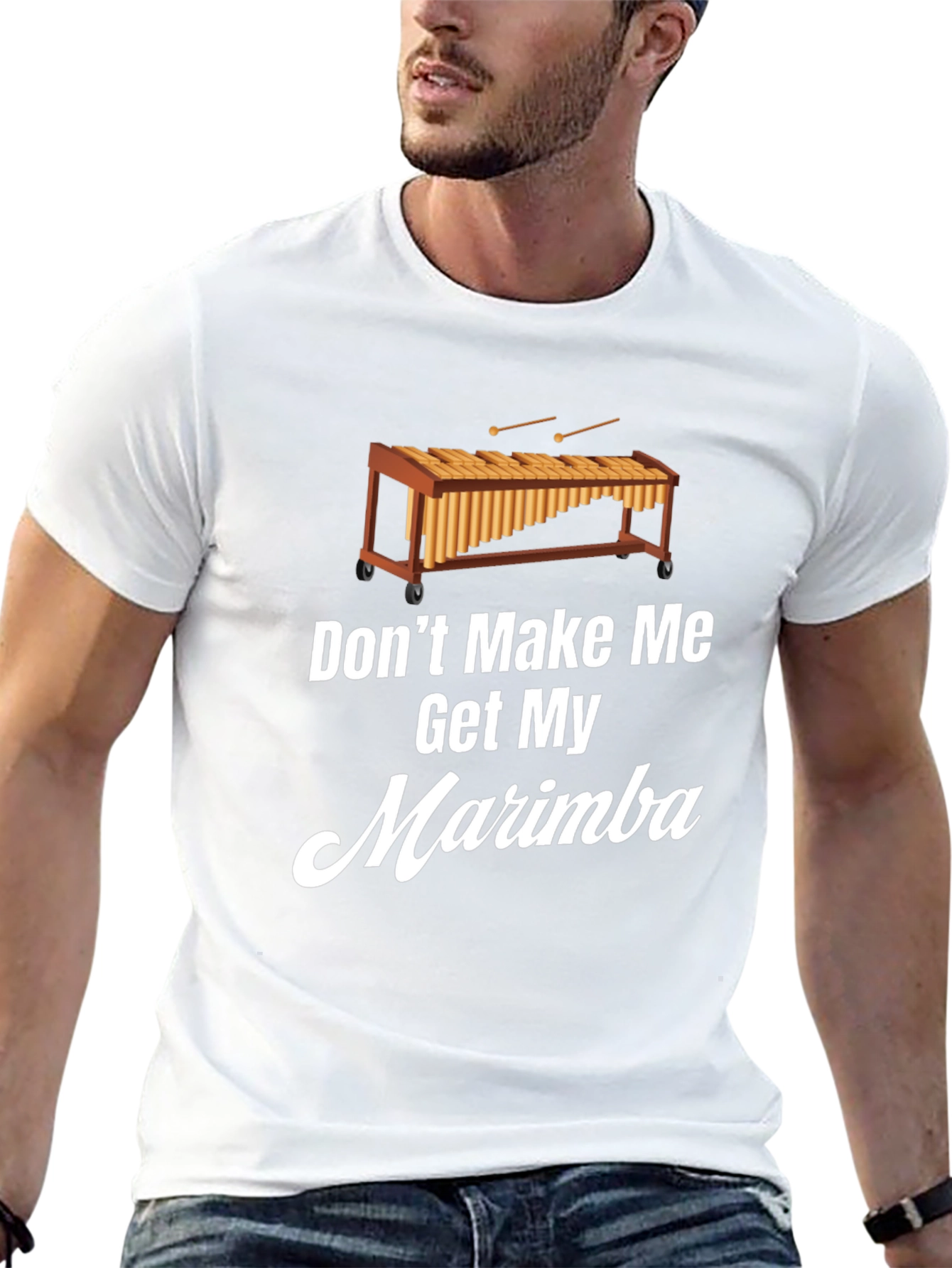 Black Don't Make Me Get My Marimba T-Shirt view 13