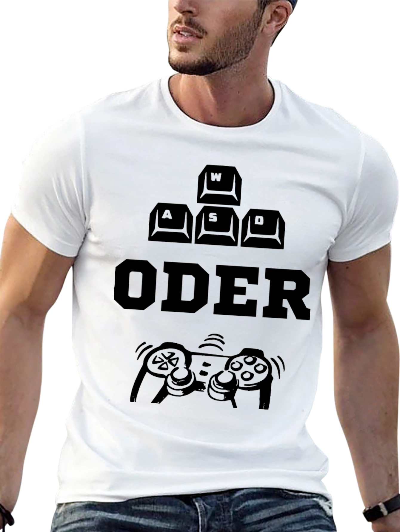 Black Gamer Mode T-Shirt - Black Graphic Tee view 13