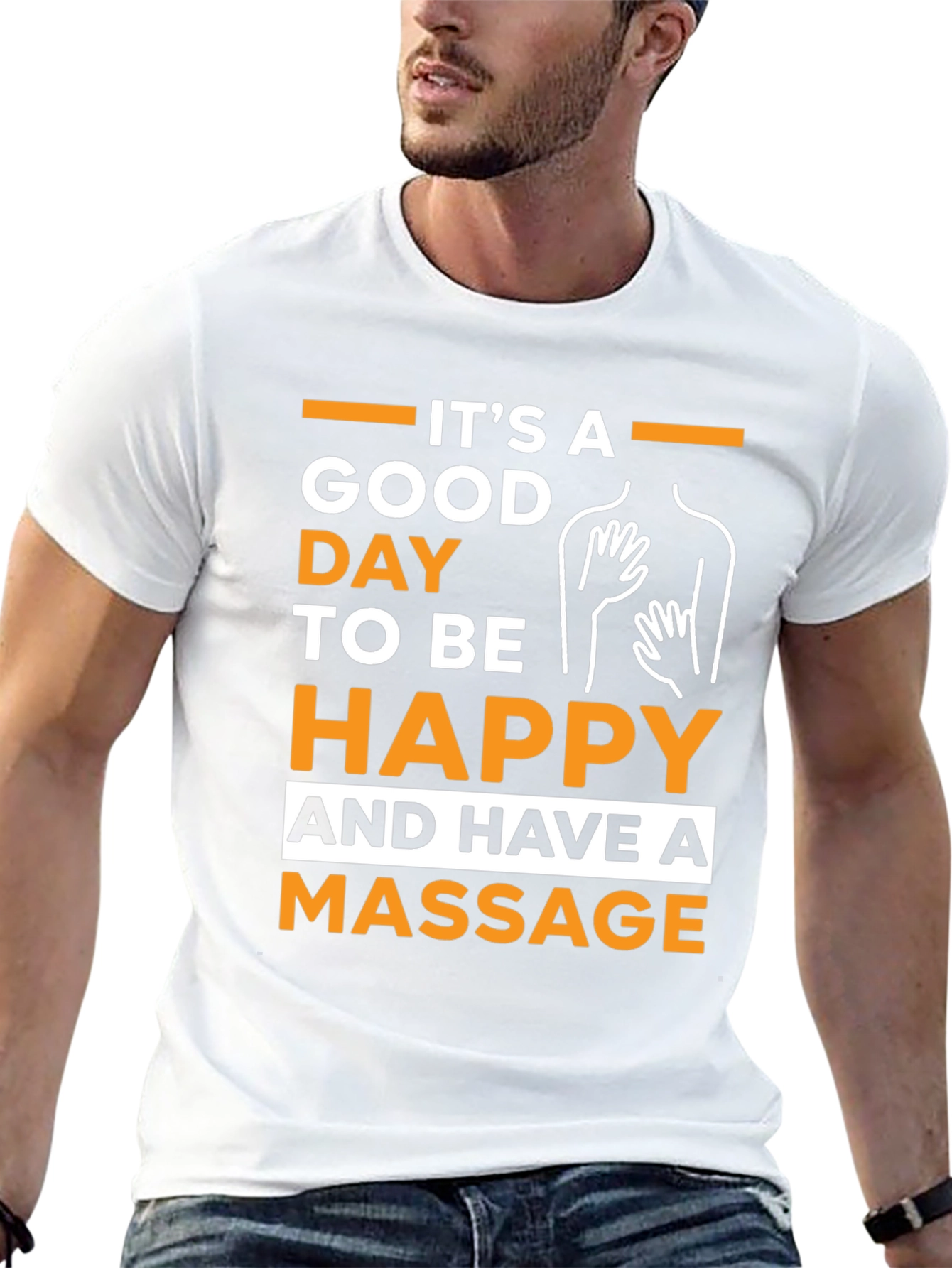 Black Good Day for Massage Graphic Tee - Unisex view 13
