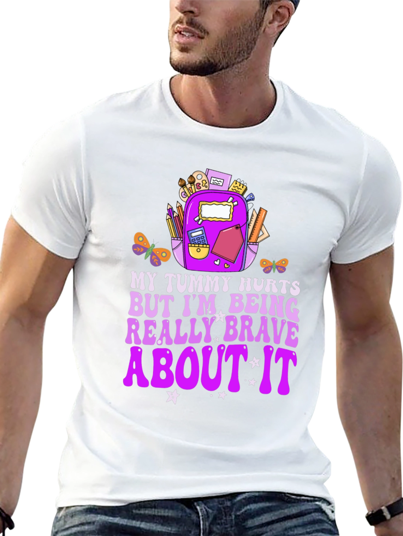 Black My Tummy Hurts Brave Graphic Tee view 13