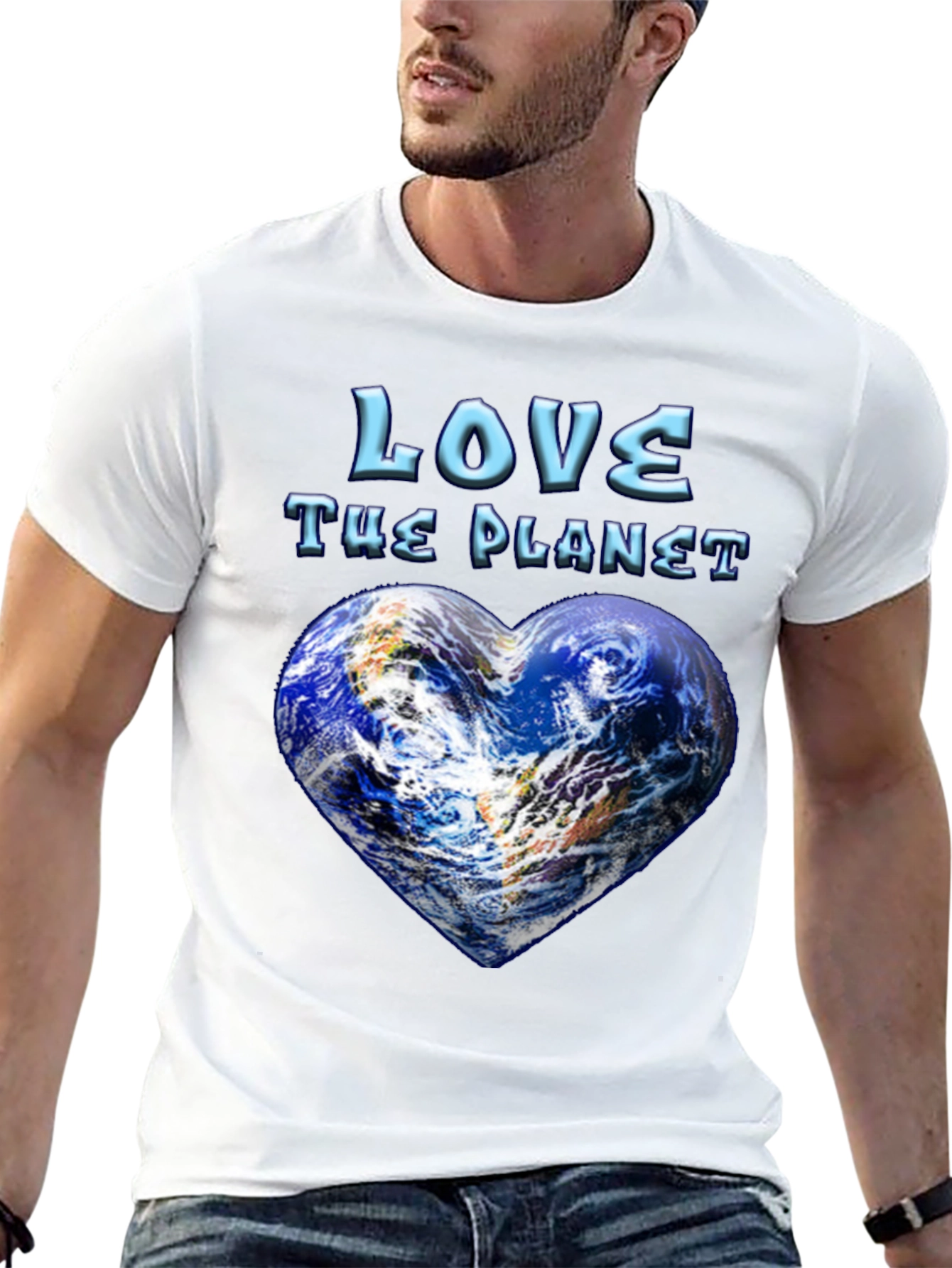 Black Love The Planet Graphic T-Shirt view 13