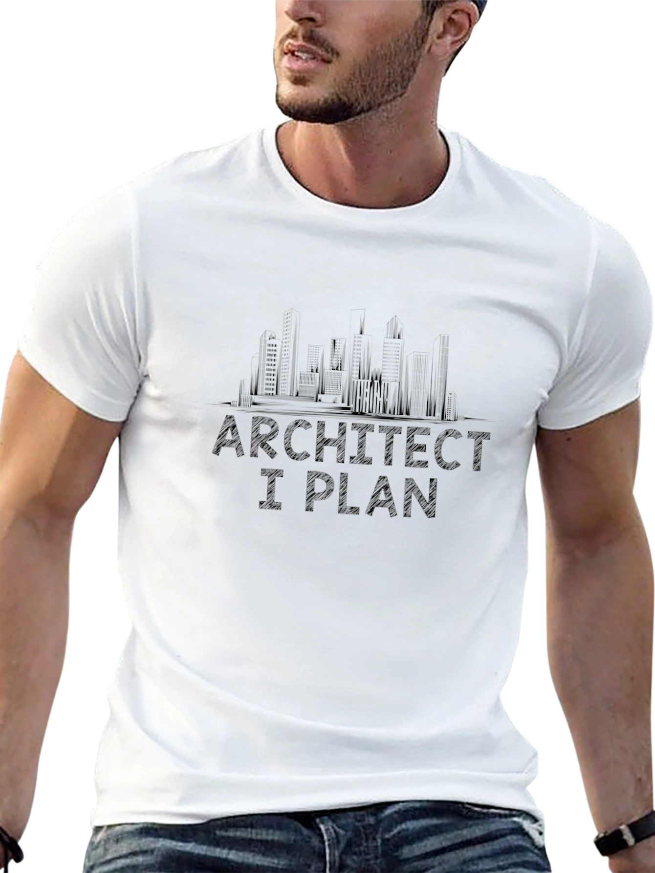 Black Architect I Plan Funny Graphic Tee view 13