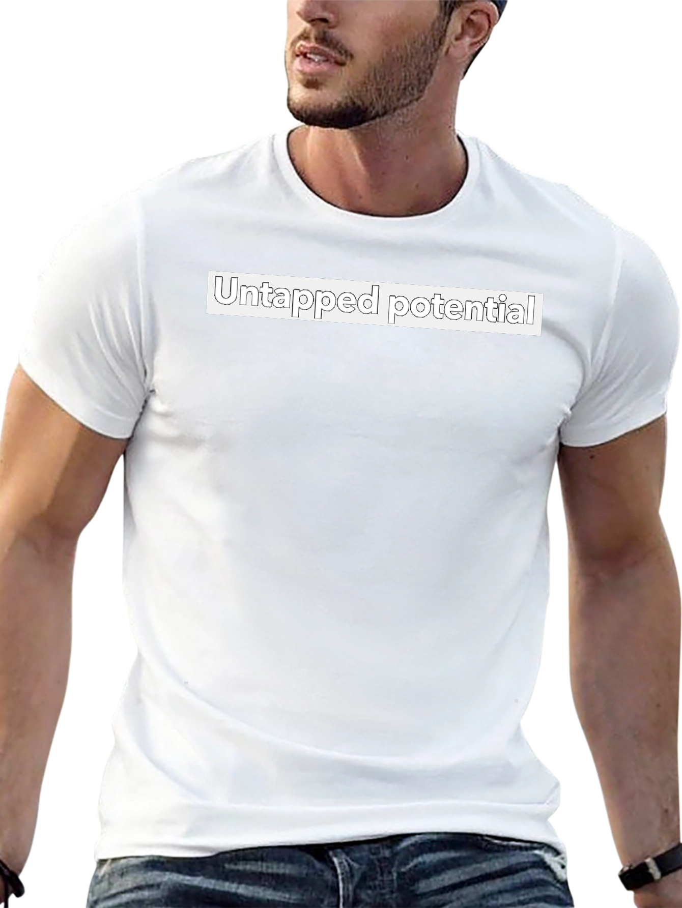 Black Untapped Potential Black T-Shirt - Unisex view 13